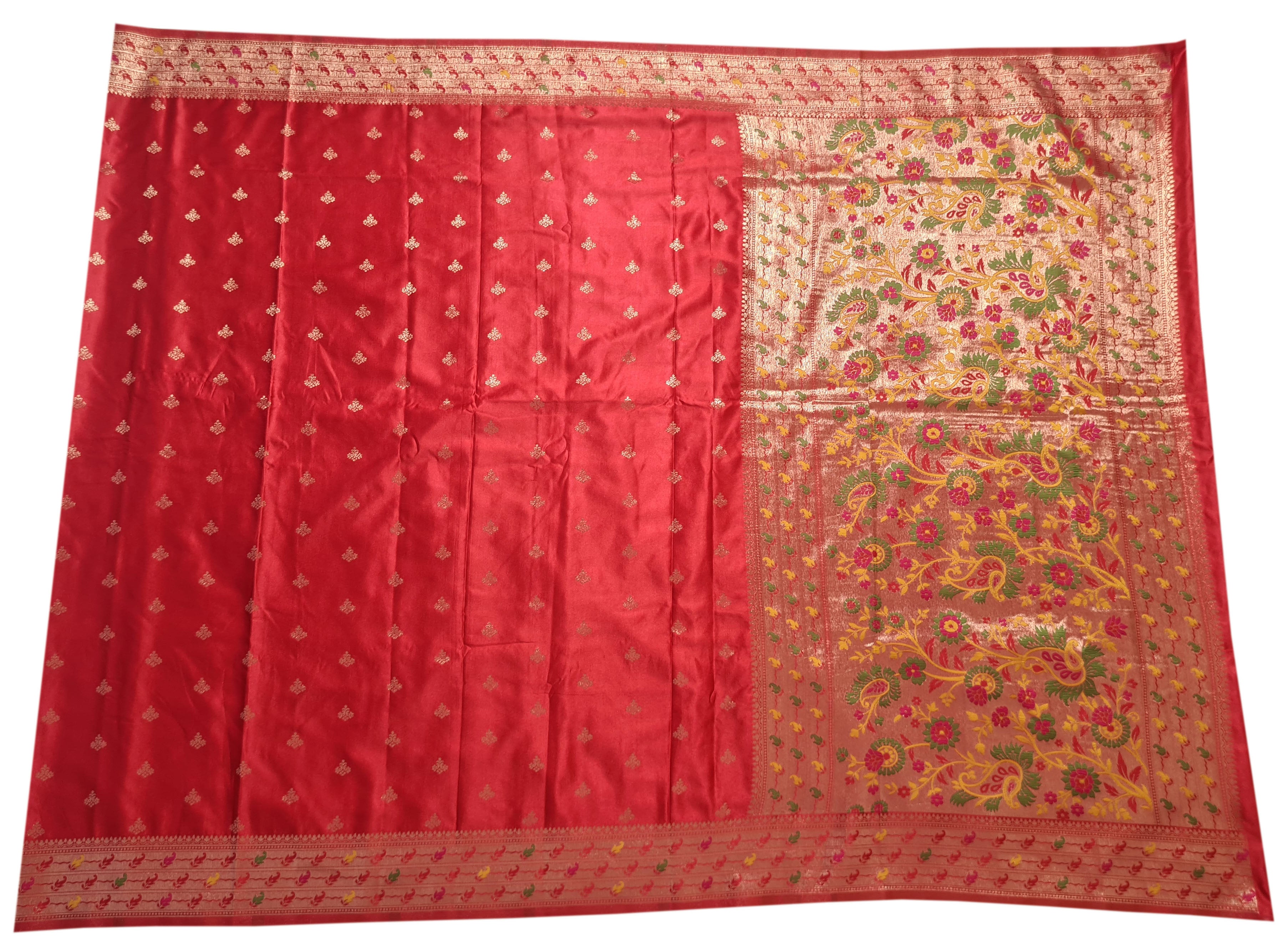 Bengaluru Crape Antic Silk Meena Sarees