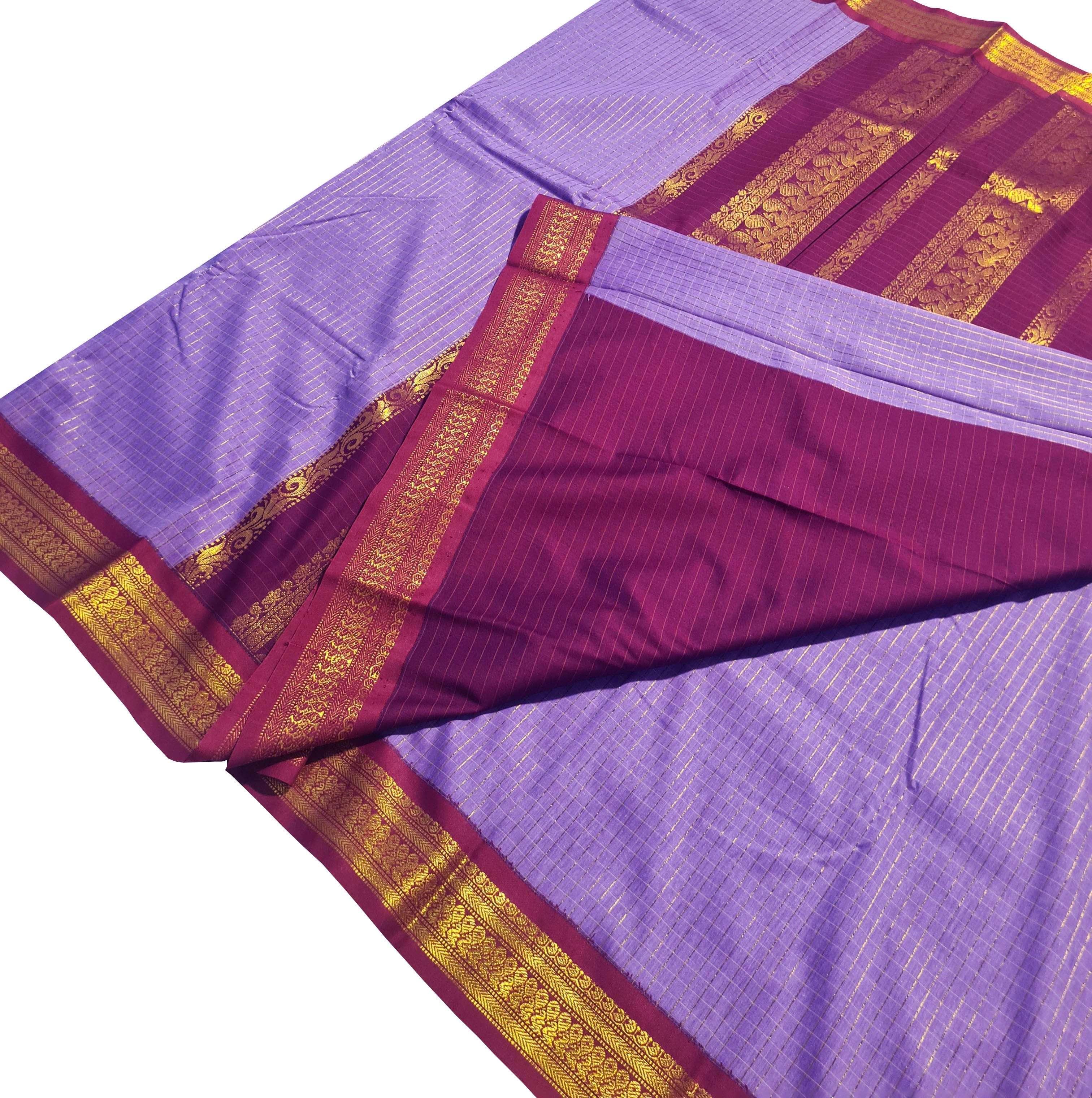 Kanchipuram Agarlic Cotton Sarees