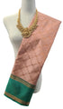 Kanchi Vegan Silk Saree With Contrast Blouse and Rich Jari Pallu