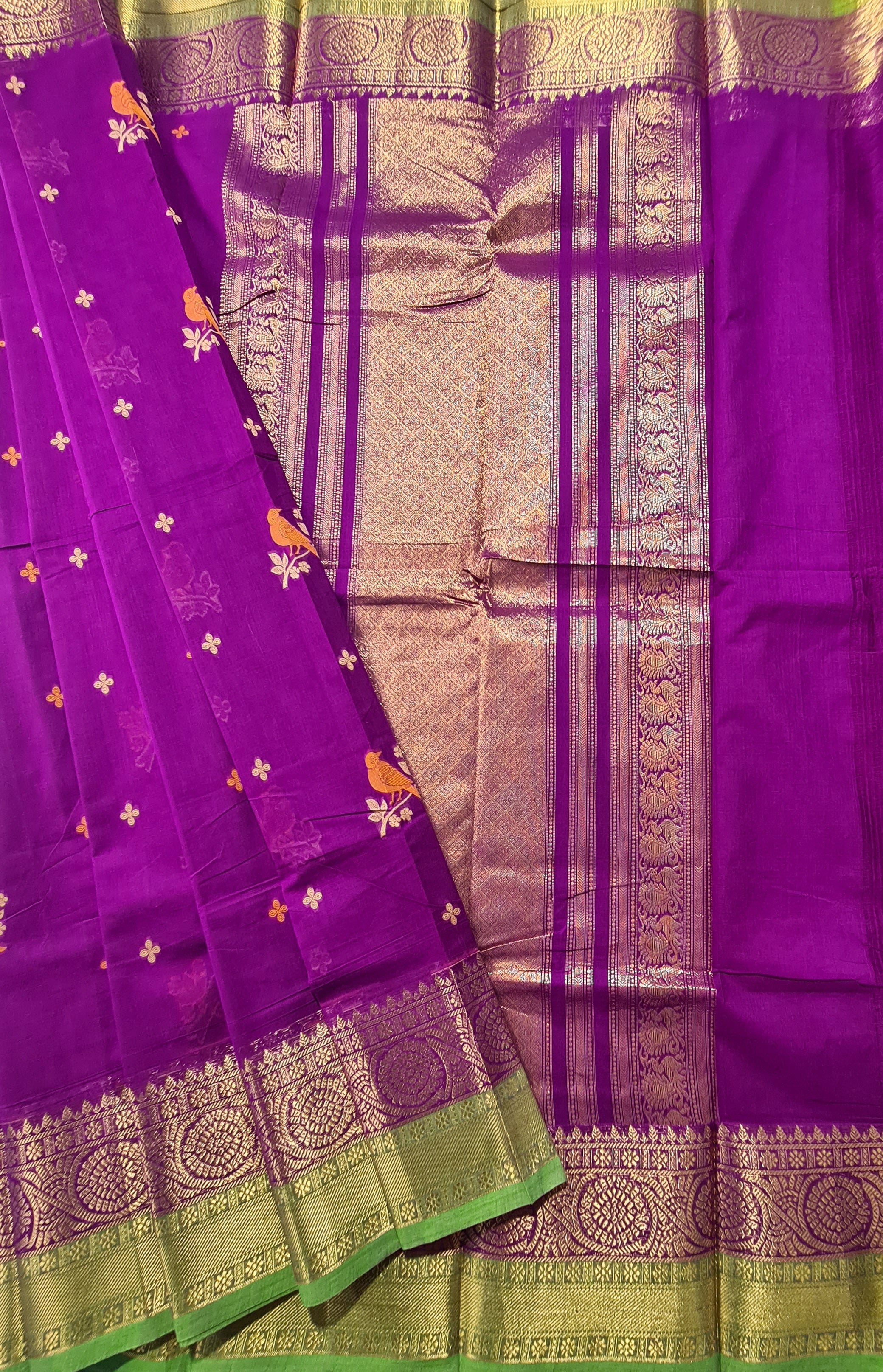 Kanchipuram Cotton Saree with Blouse