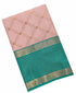 Kanchi Vegan Silk Saree With Contrast Blouse and Rich Jari Pallu