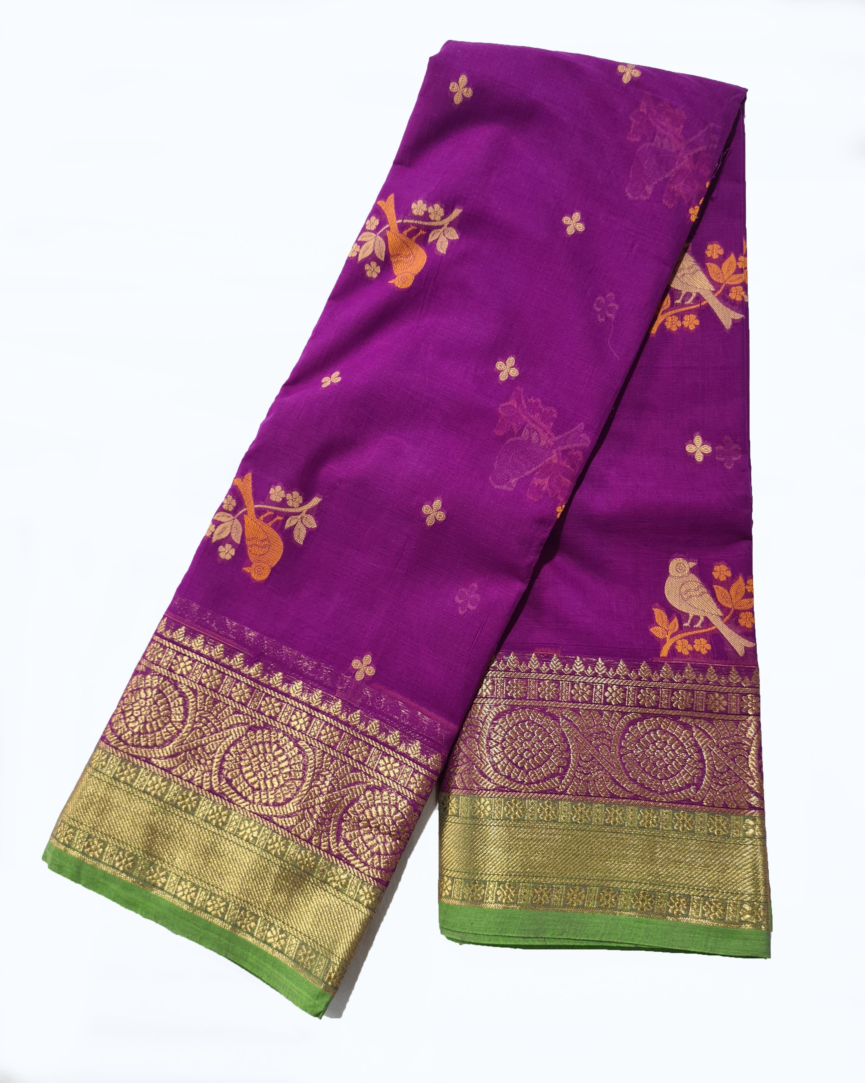 Kanchipuram Cotton Saree with Blouse