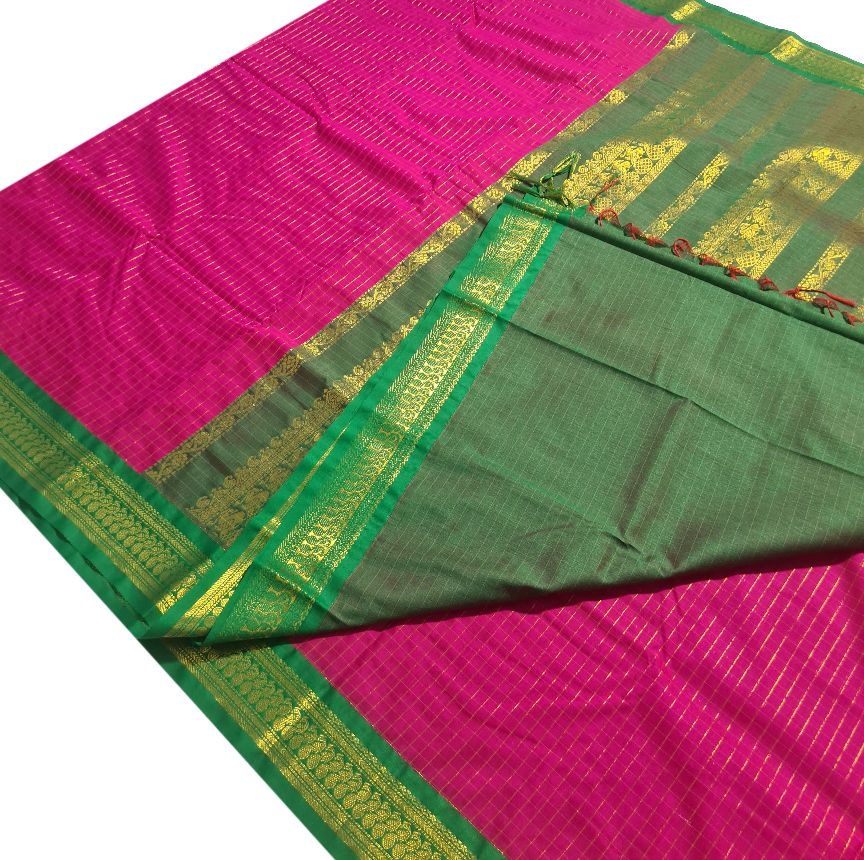 Kanchipuram Agarlic Cotton Sarees