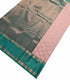 Kanchi Vegan Silk Saree With Contrast Blouse and Rich Jari Pallu
