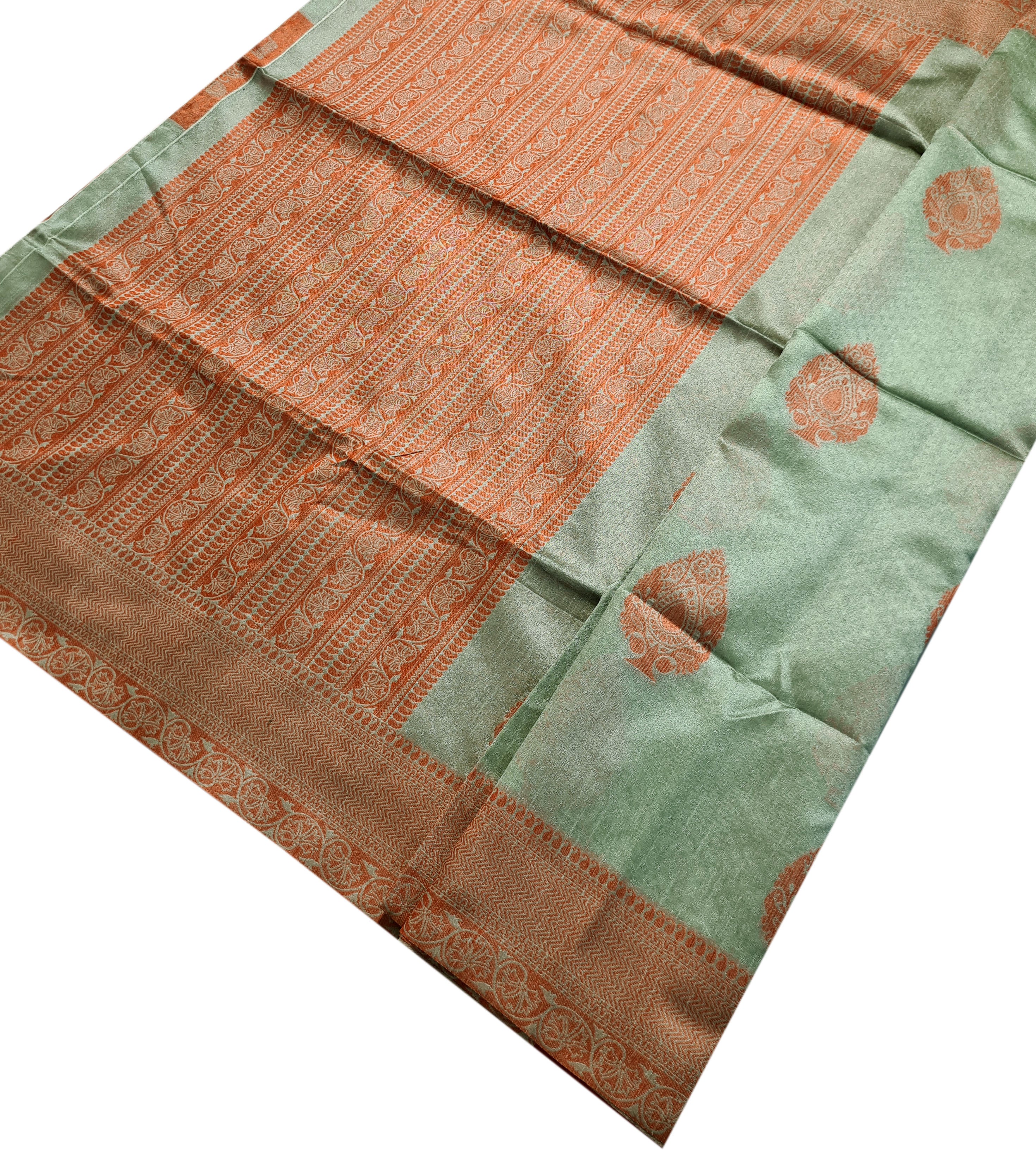 Semi Tussar Antic Design Sarees
