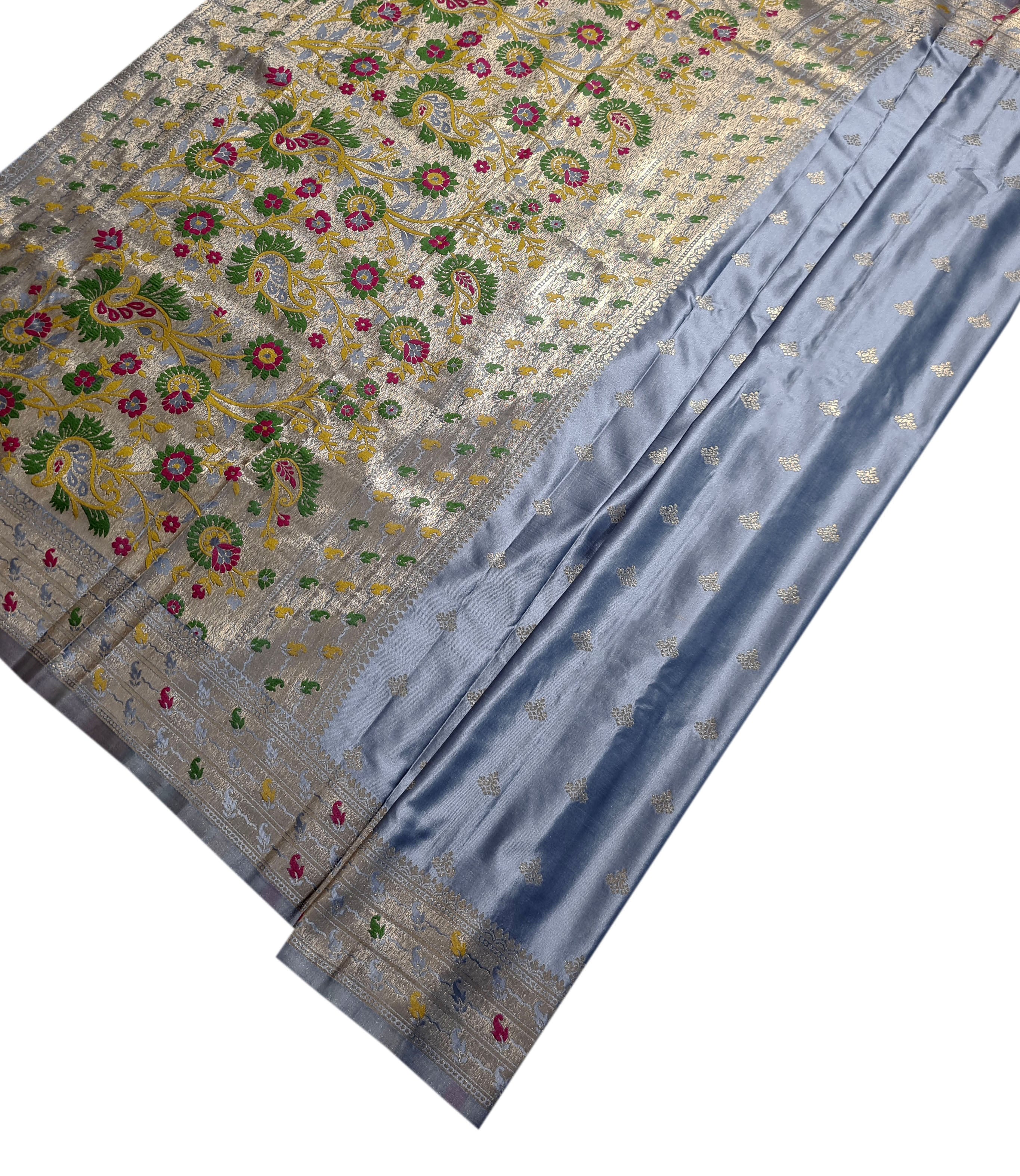 Bengaluru Crape Antic Silk Meena Sarees
