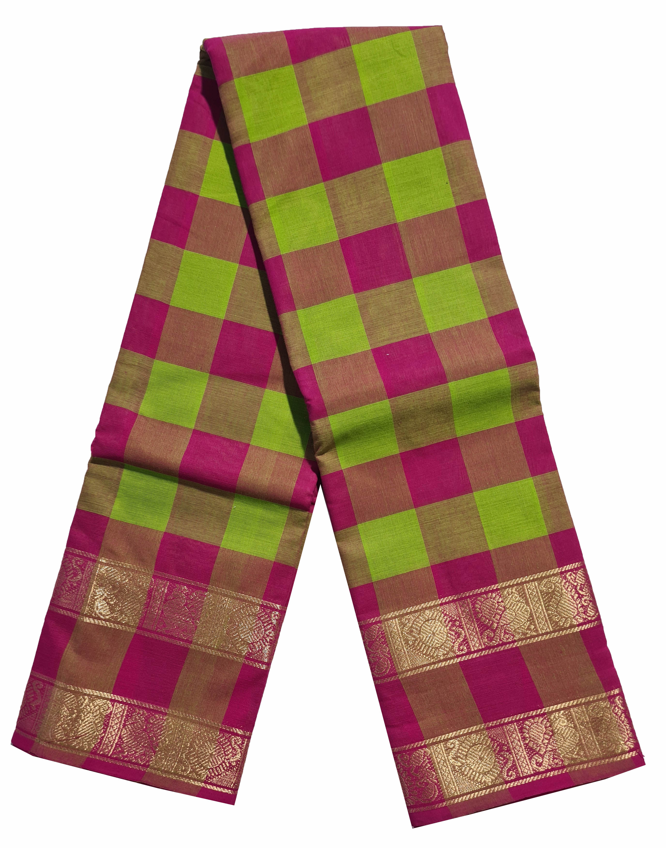 Kanchipuram Pure Cotton Saree With Blouse