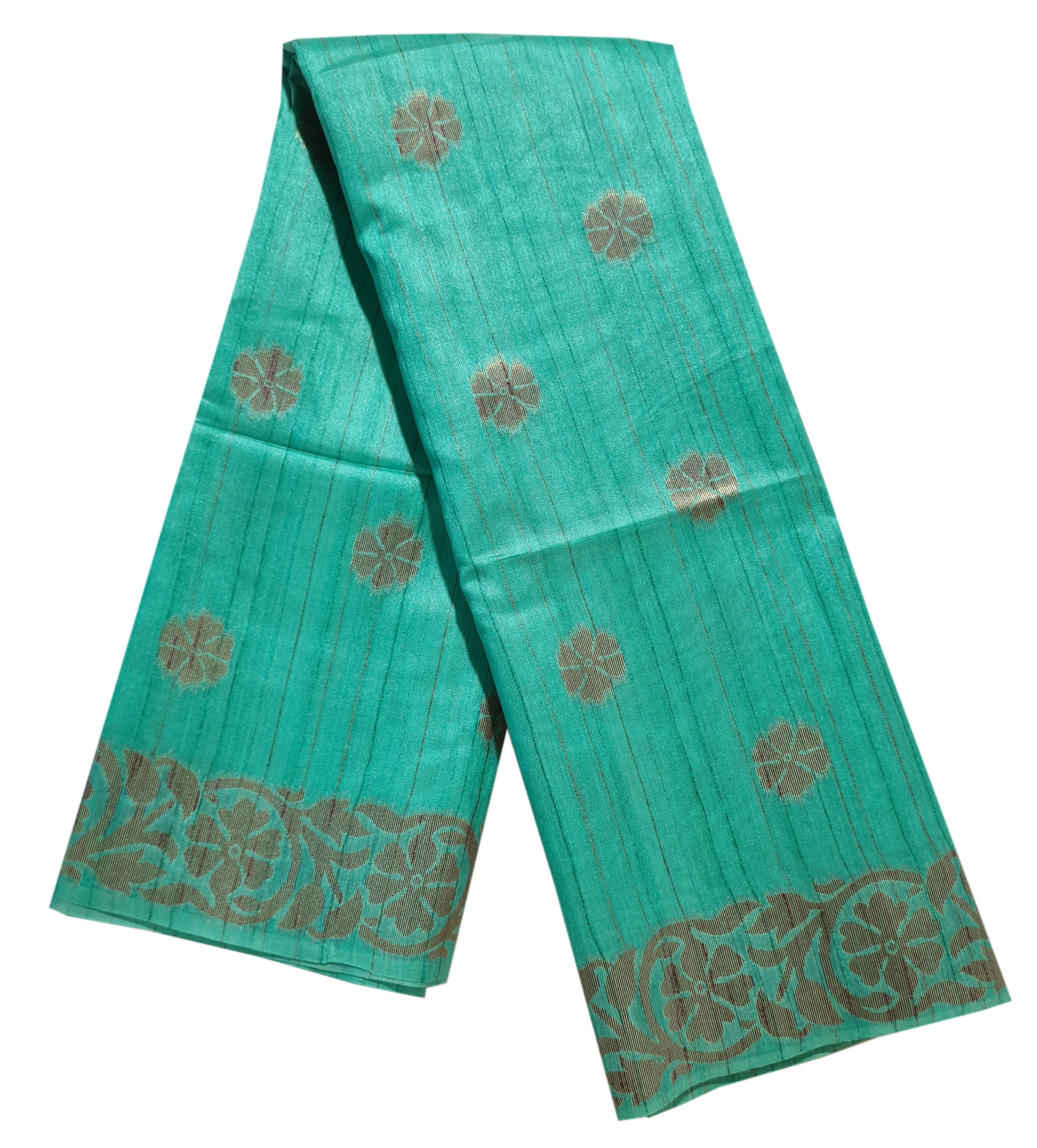 Semi Tussar  Antic Design Sarees