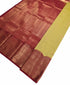 Kanchi Vegan Silk Saree With Contrast Blouse and Rich Jari Pallu