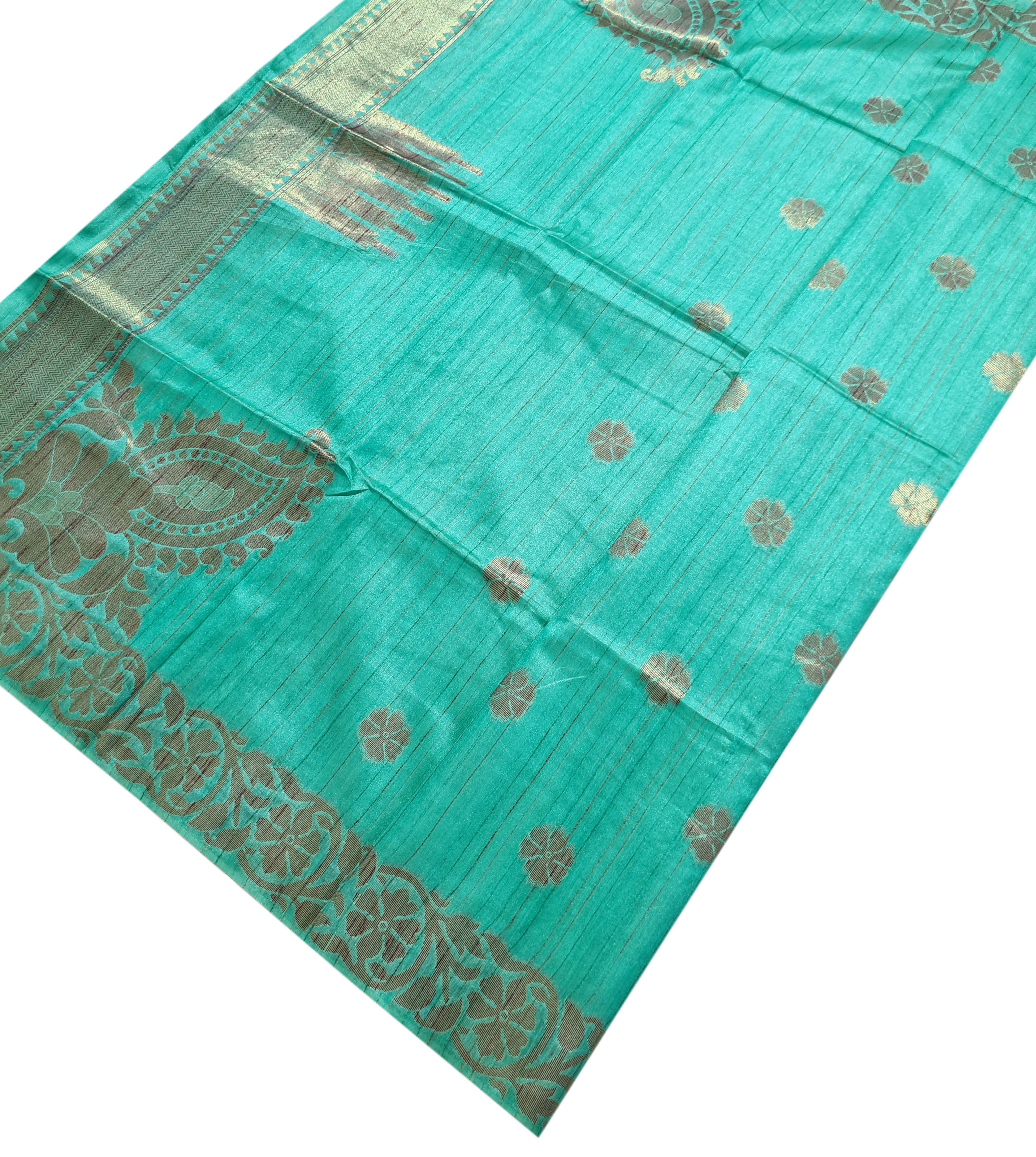 Semi Tussar  Antic Design Sarees