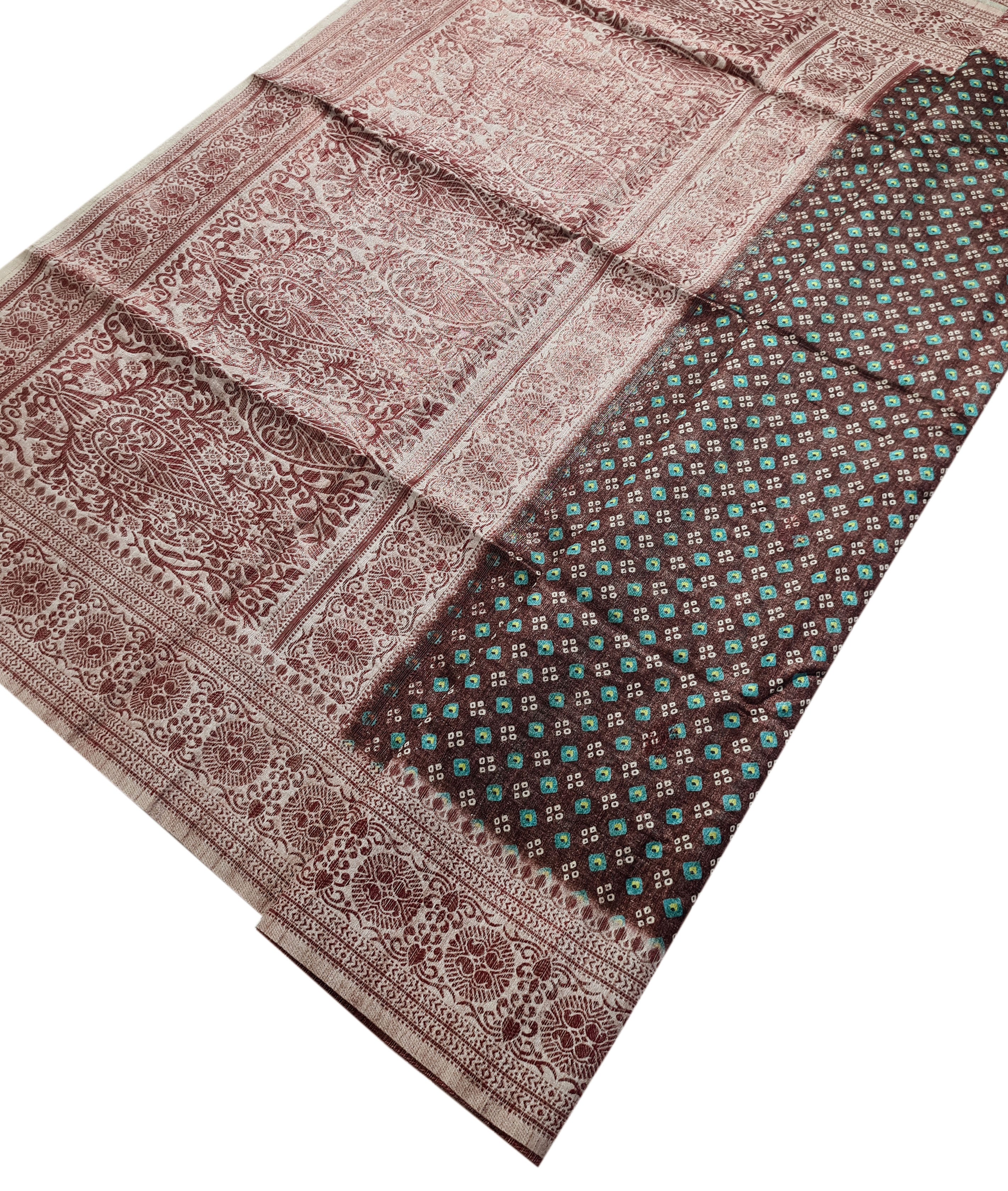 Antic Design semi Tussar Sarees