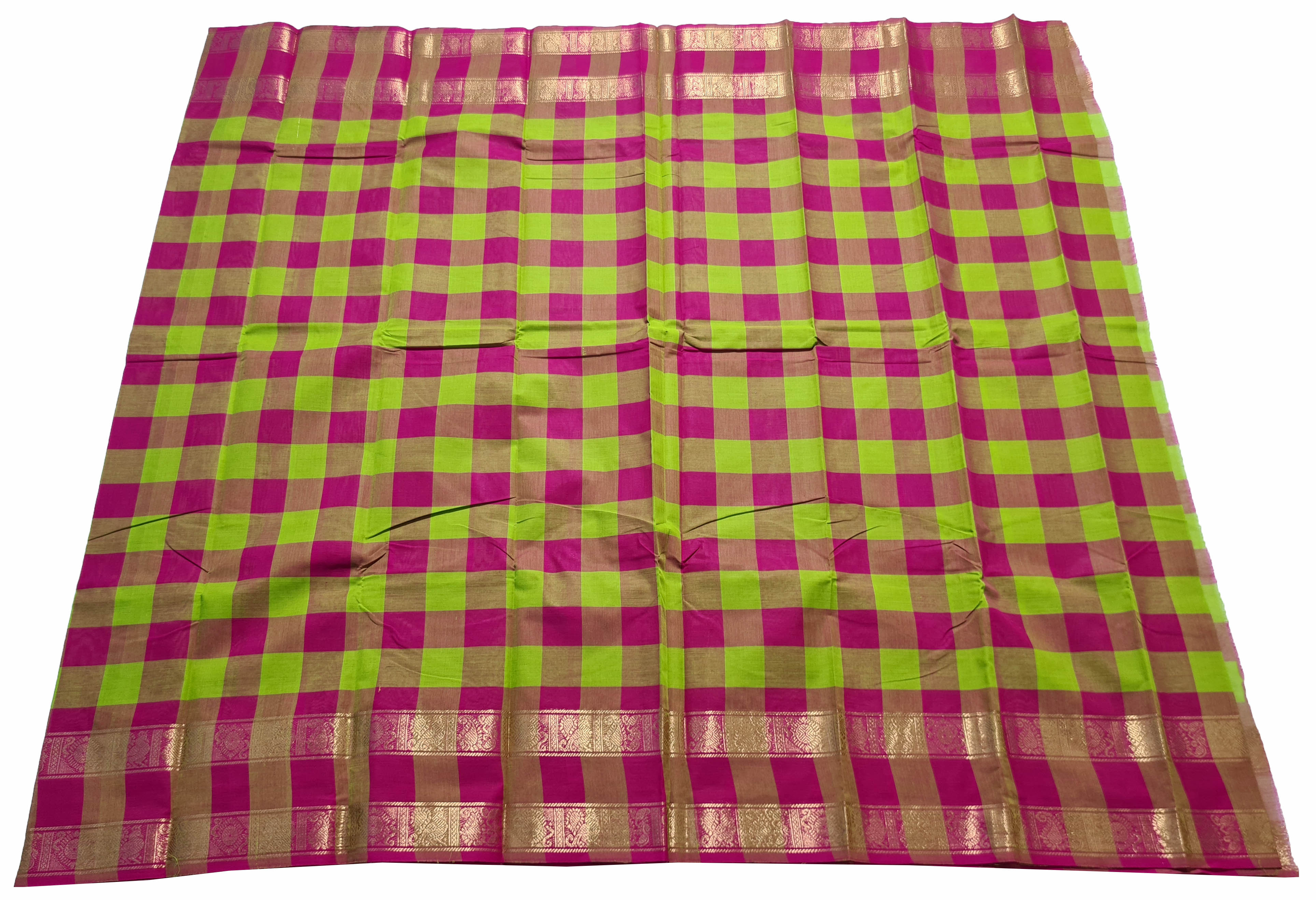 Kanchipuram Pure Cotton Saree With Blouse