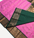 Kanchi Vegan Silk Saree With Contrast Blouse and Rich Jari Pallu