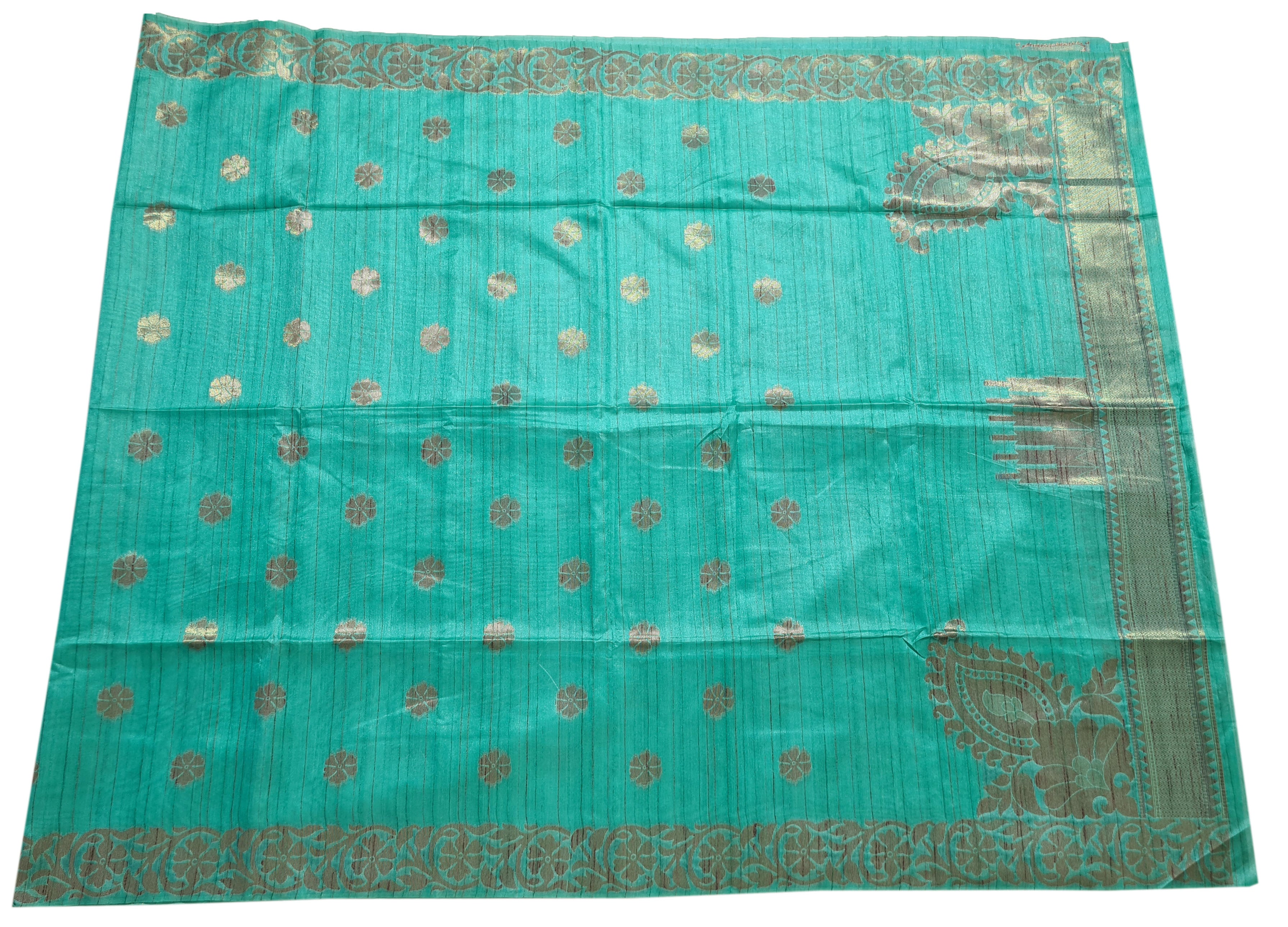 Semi Tussar  Antic Design Sarees