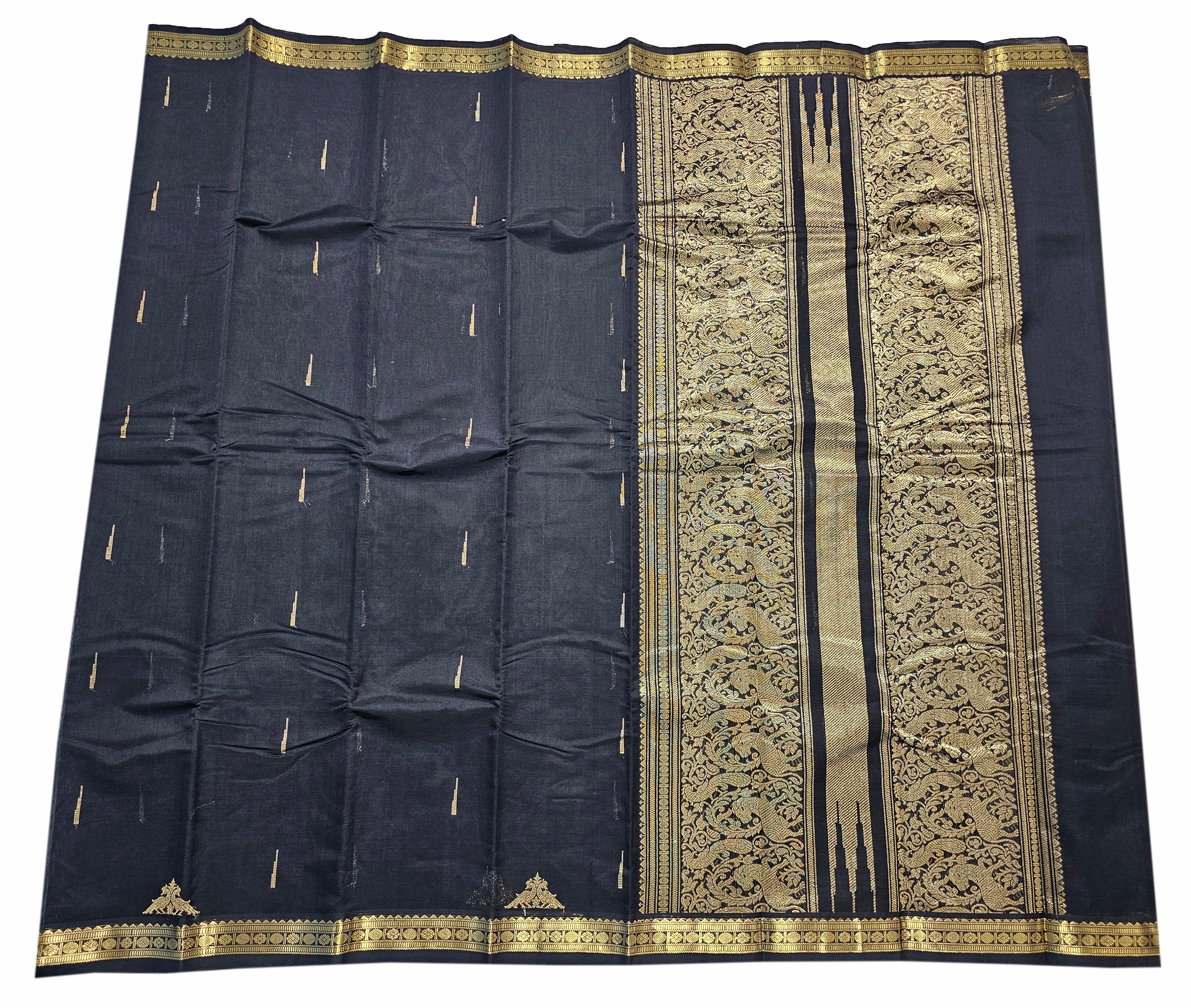 Kanchipuram Rich pallu Cotton Saree