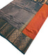 Kanchi Vegan Silk Saree With Contrast Blouse and Rich Jari Pallu
