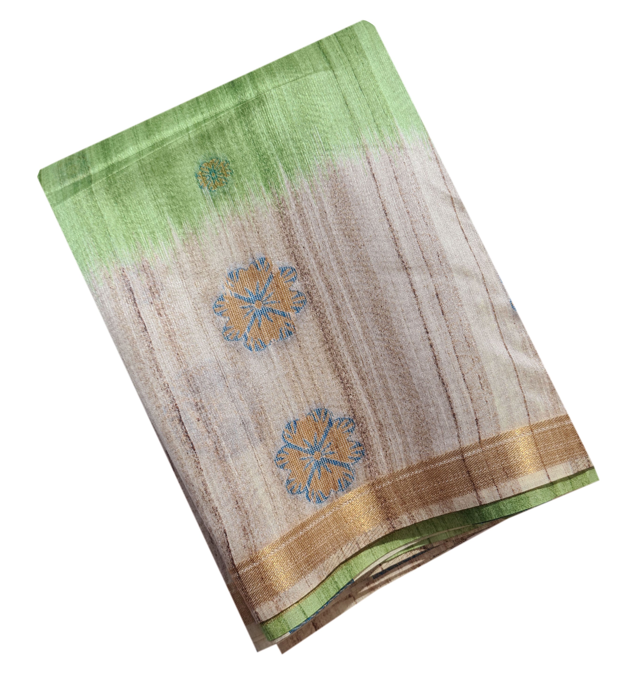 Semi Tussar  Antic Design Sarees
