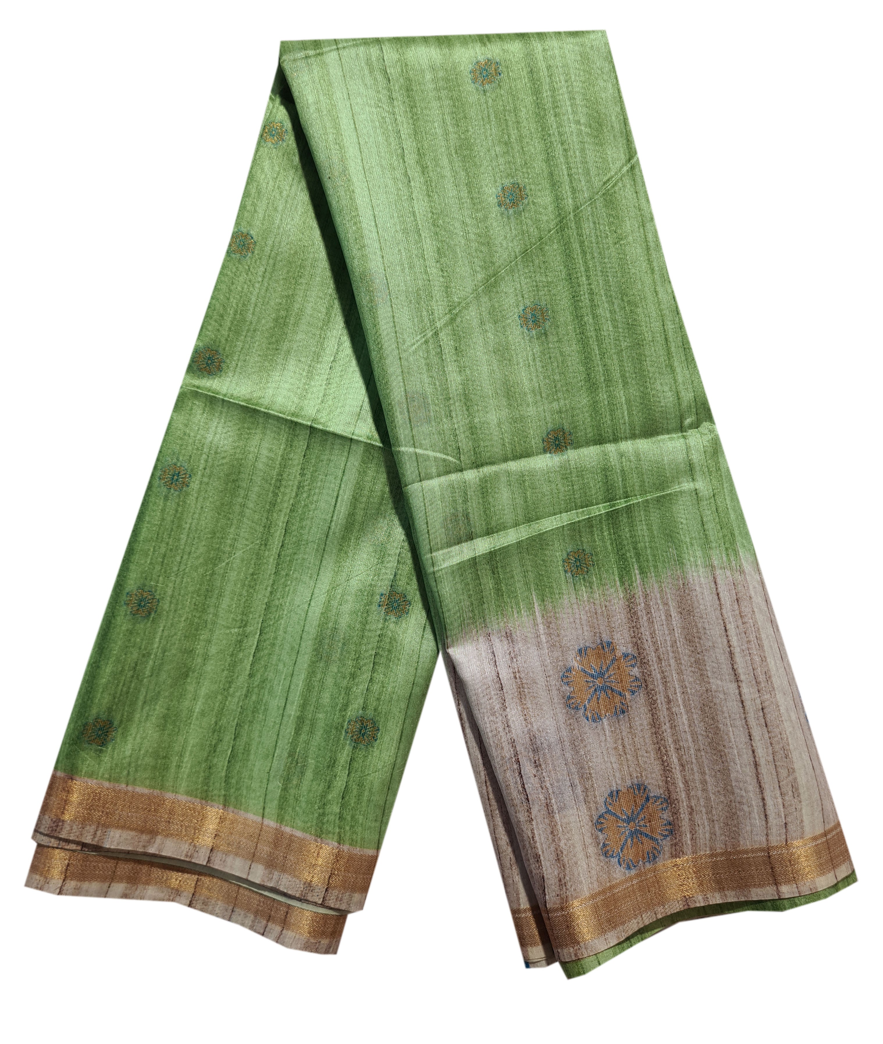Semi Tussar  Antic Design Sarees