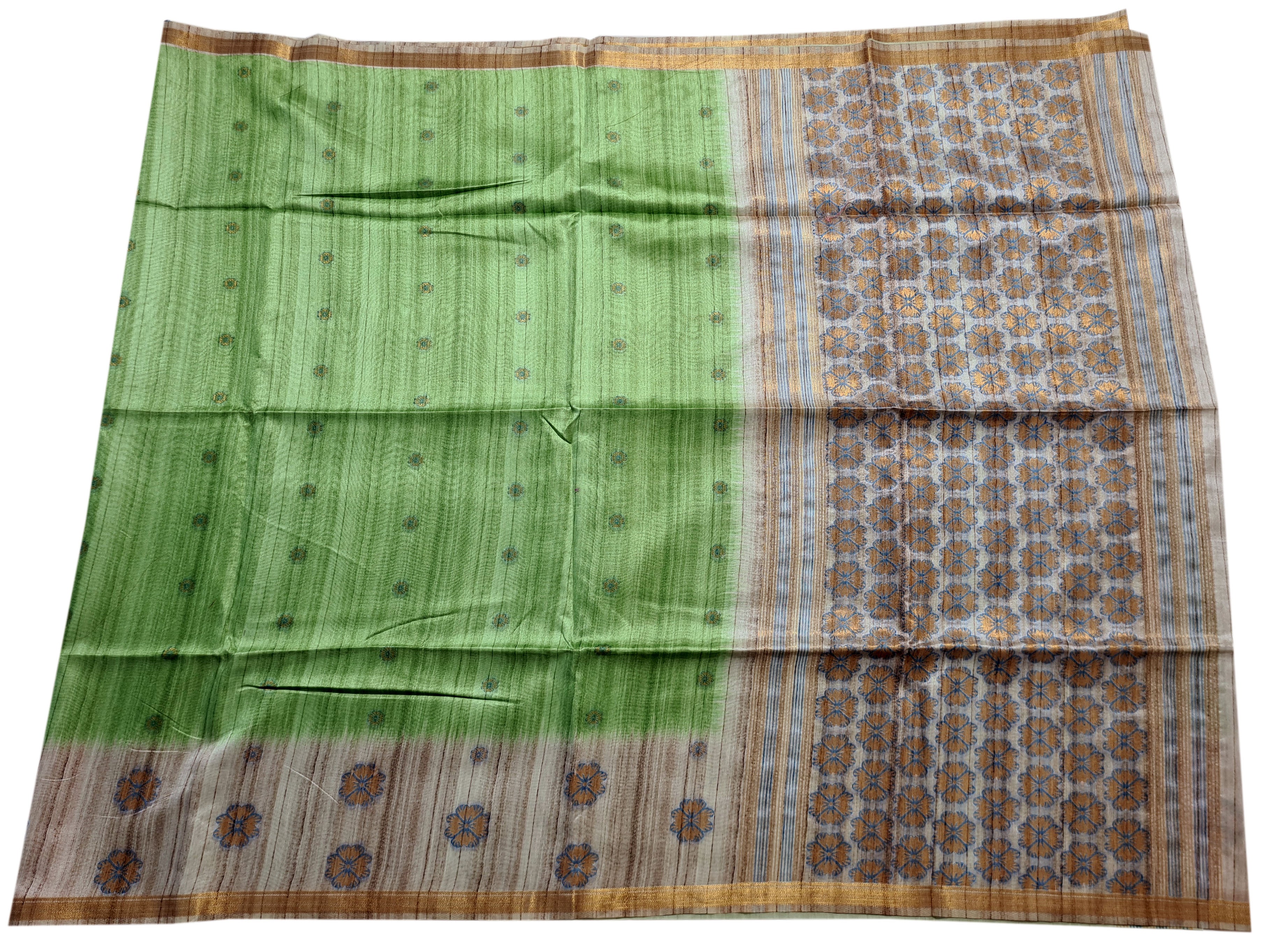 Semi Tussar  Antic Design Sarees