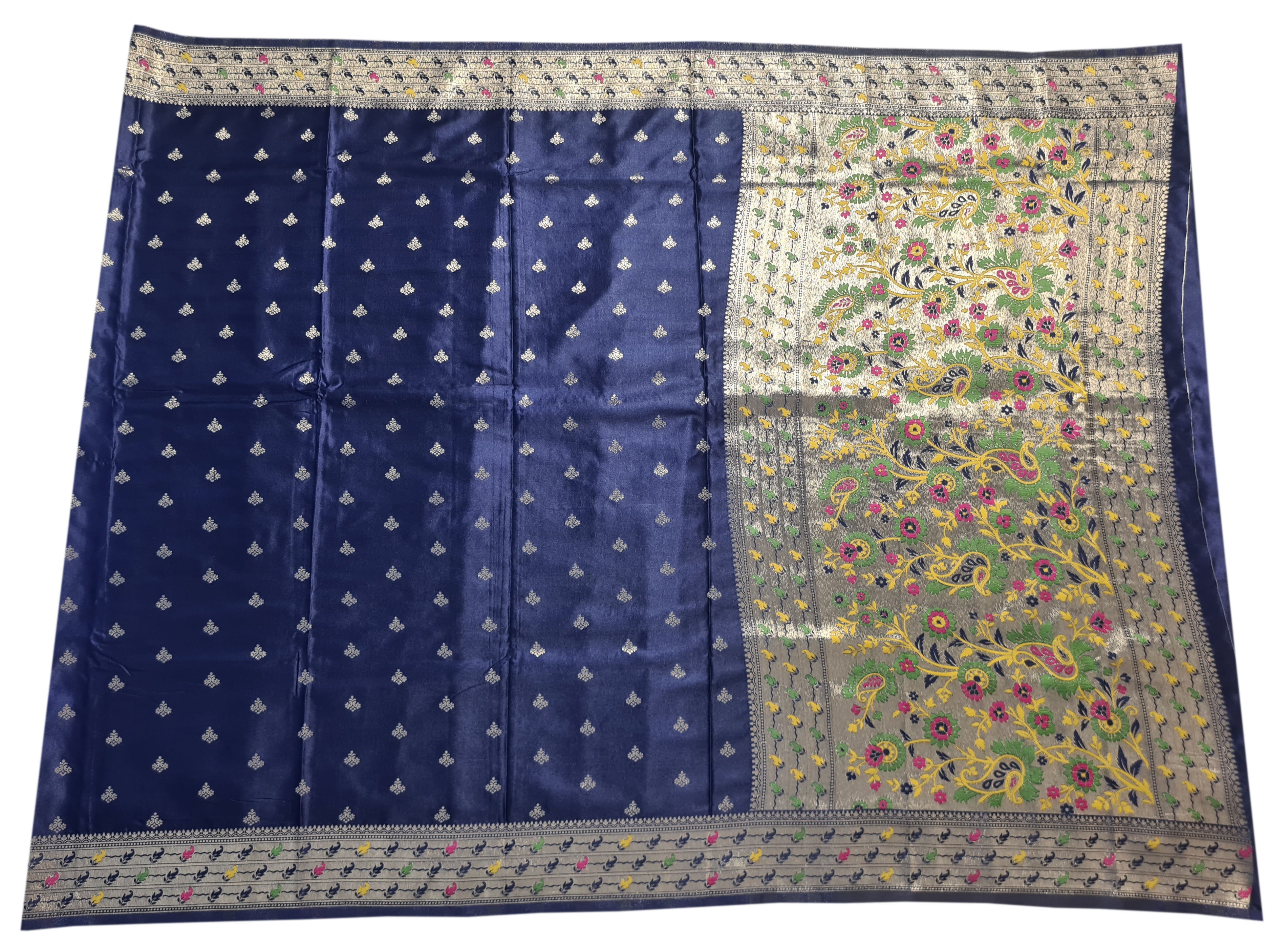 Bengaluru Crape Antic Silk Meena Sarees