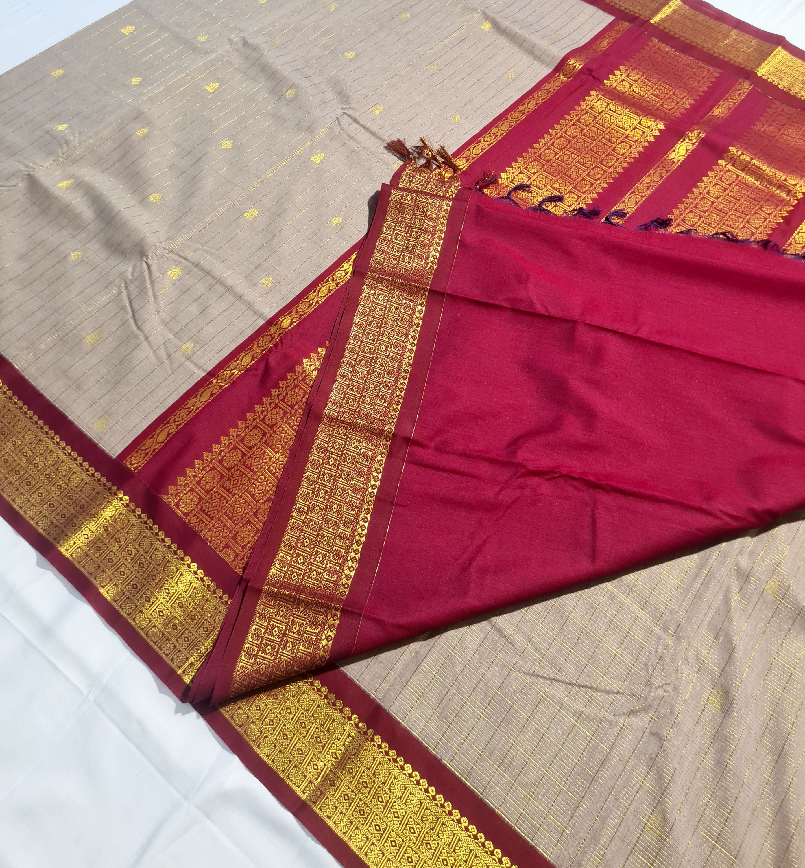 Kanchipuram Agarlic Cotton Sarees