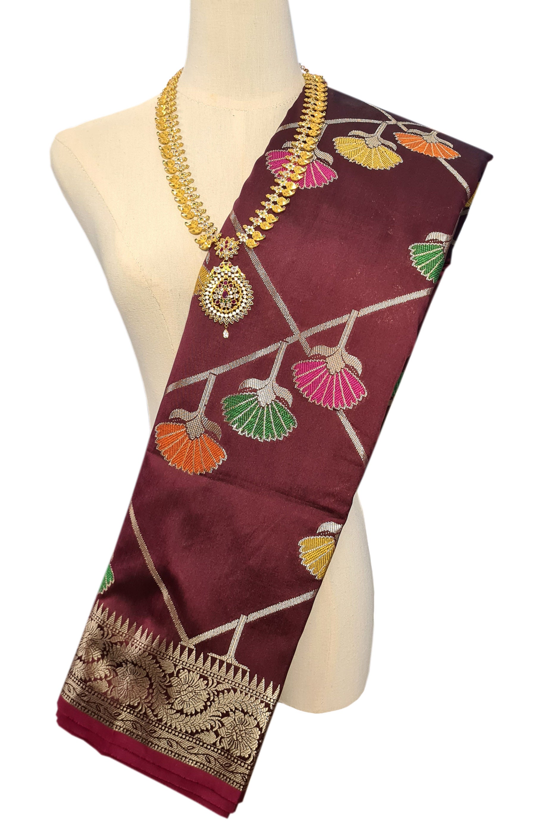 Banarasi Katan Jaal Silk Sarees