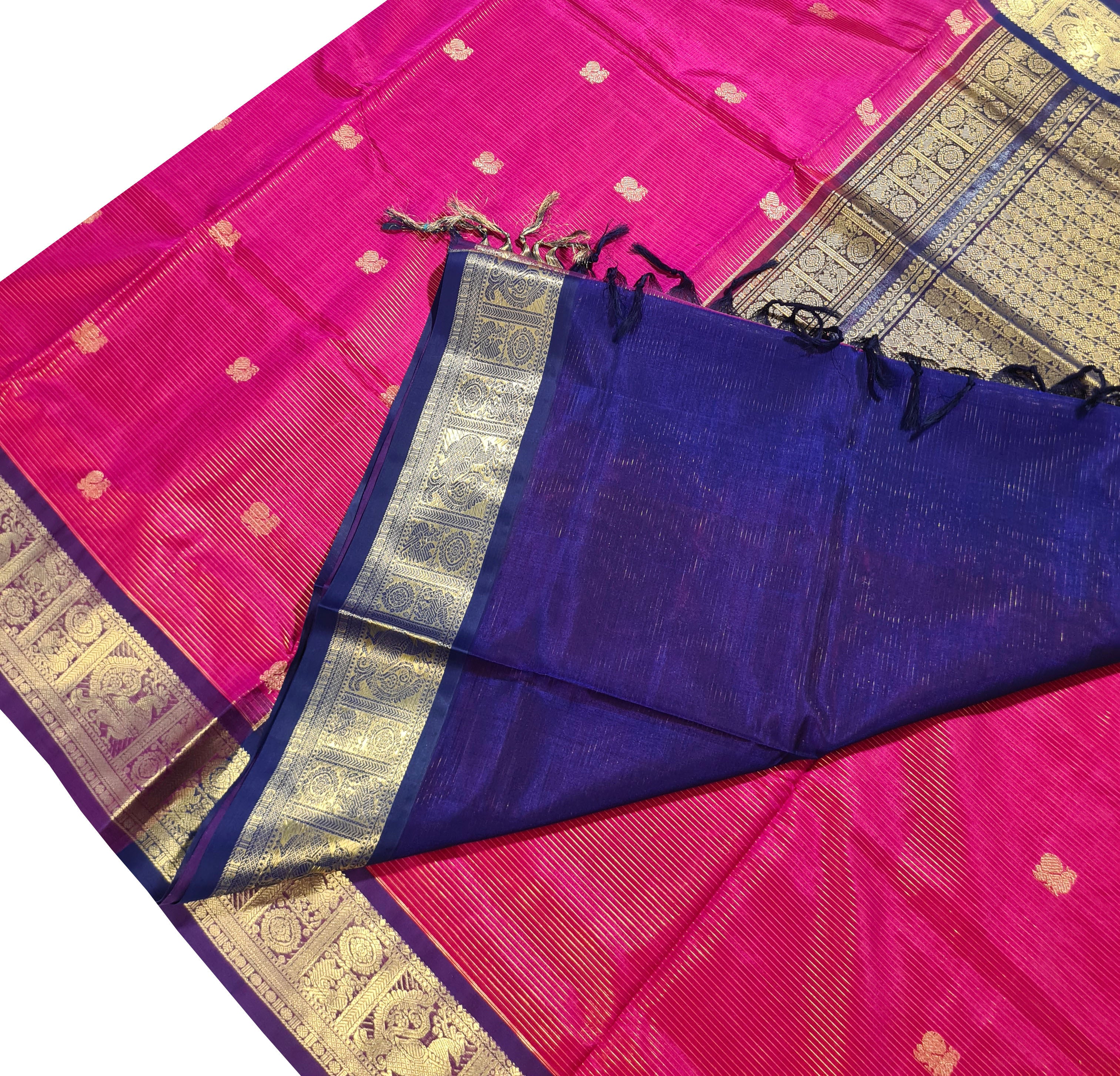 Vairaoosi Kanchipuram Pure Silk Cotton Saree