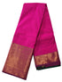 Kanchi Vegan Silk Saree With Contrast Blouse and Rich Jari Pallu