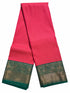 Kanchi Vegan Silk Saree With Contrast Blouse and Rich Jari Pallu