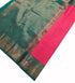 Kanchi Vegan Silk Saree With Contrast Blouse and Rich Jari Pallu
