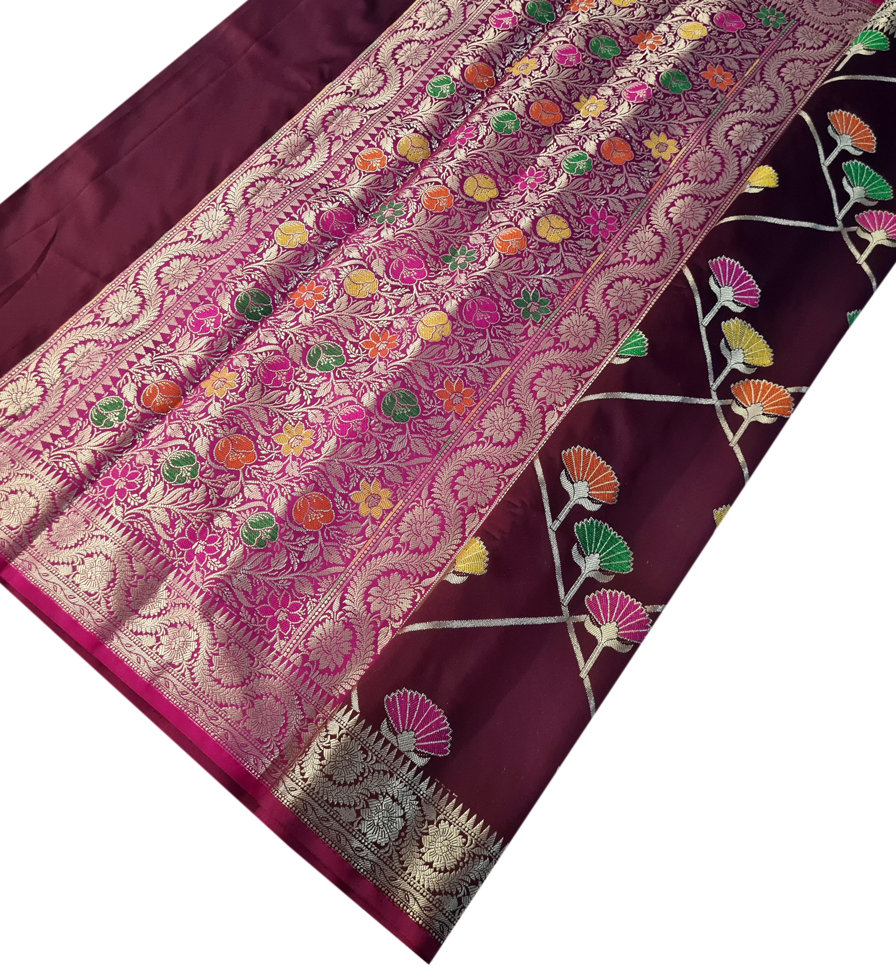 Banarasi Katan Jaal Silk Sarees