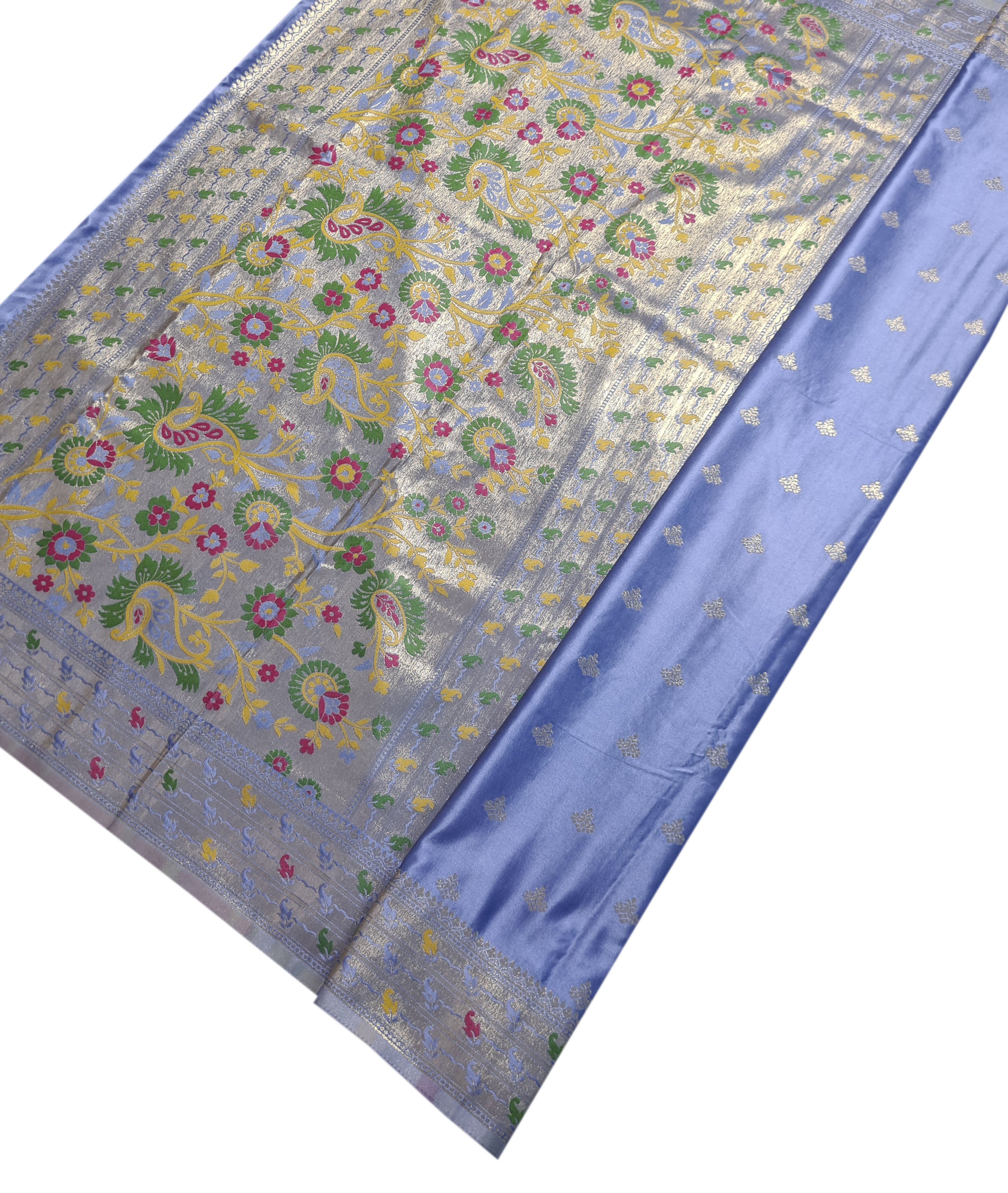 Bengaluru Crape Antic Silk Meena Sarees