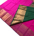 Kanchi Vegan Silk Saree With Contrast Blouse and Rich Jari Pallu