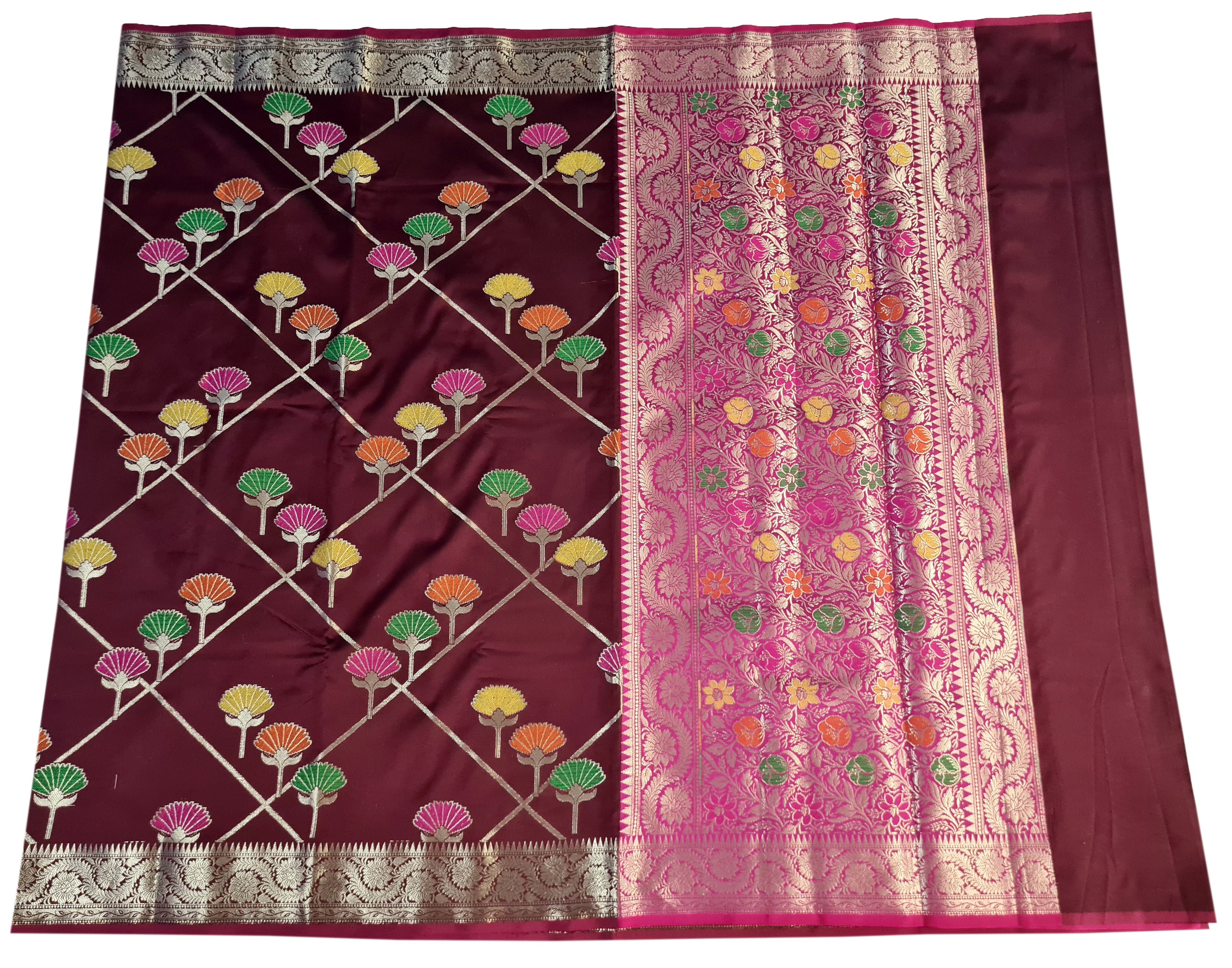 Banarasi Katan Jaal Silk Sarees
