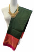 Kanchi Vegan Silk Saree With Contrast Blouse and Rich Jari Pallu