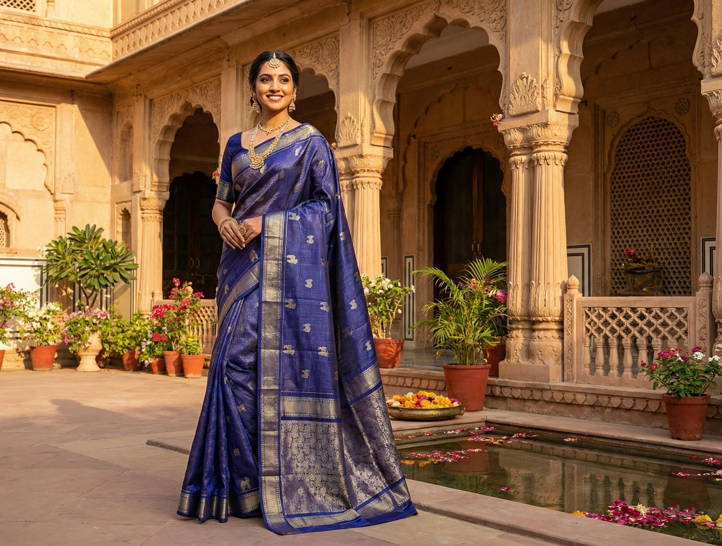 Vairaoosi Kanchipuram Pure Silk Cotton Saree