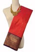 Kanchi Vegan Silk Saree With Contrast Blouse and Rich Jari Pallu