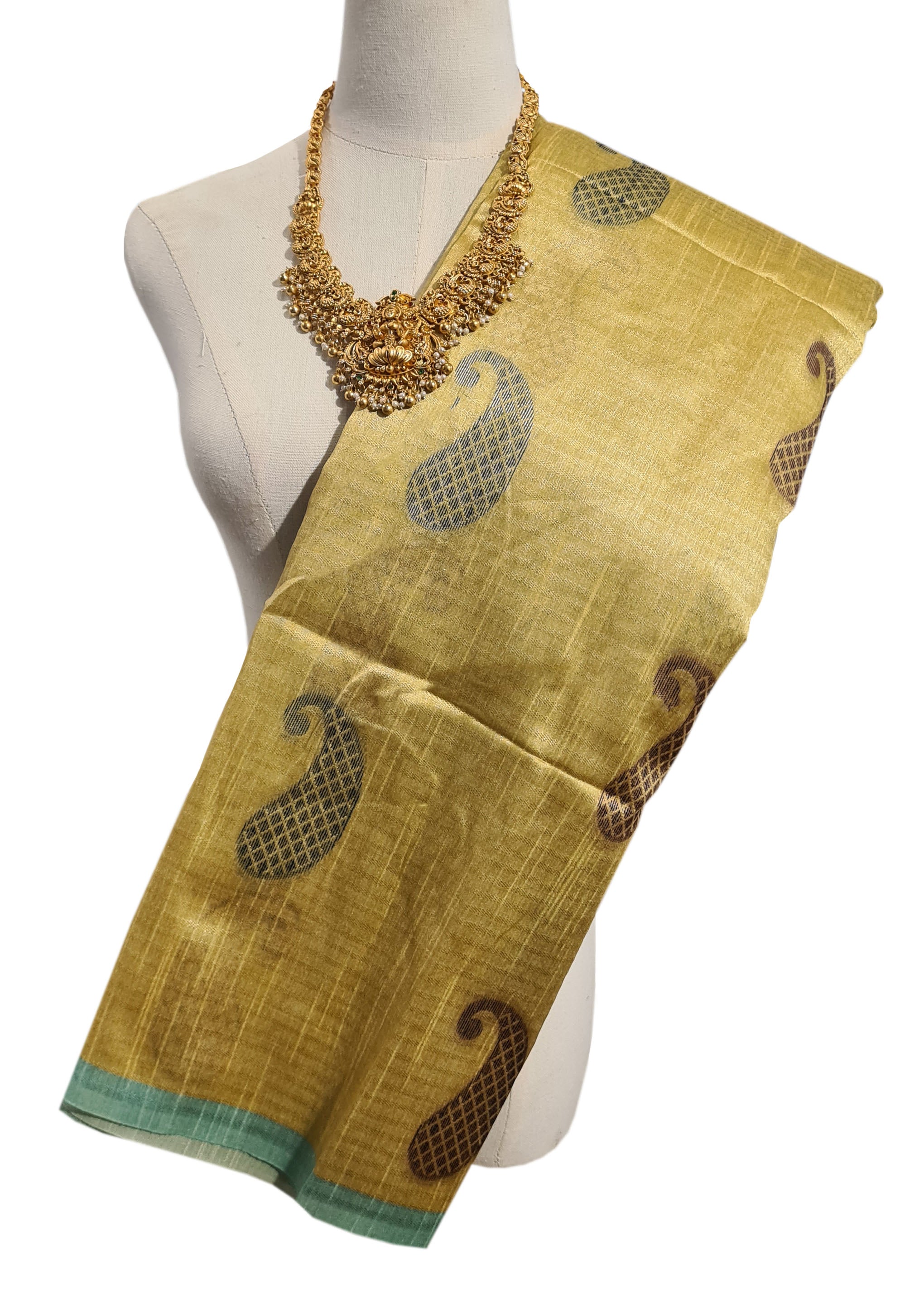 Semi Tussar  Antic Design Sarees