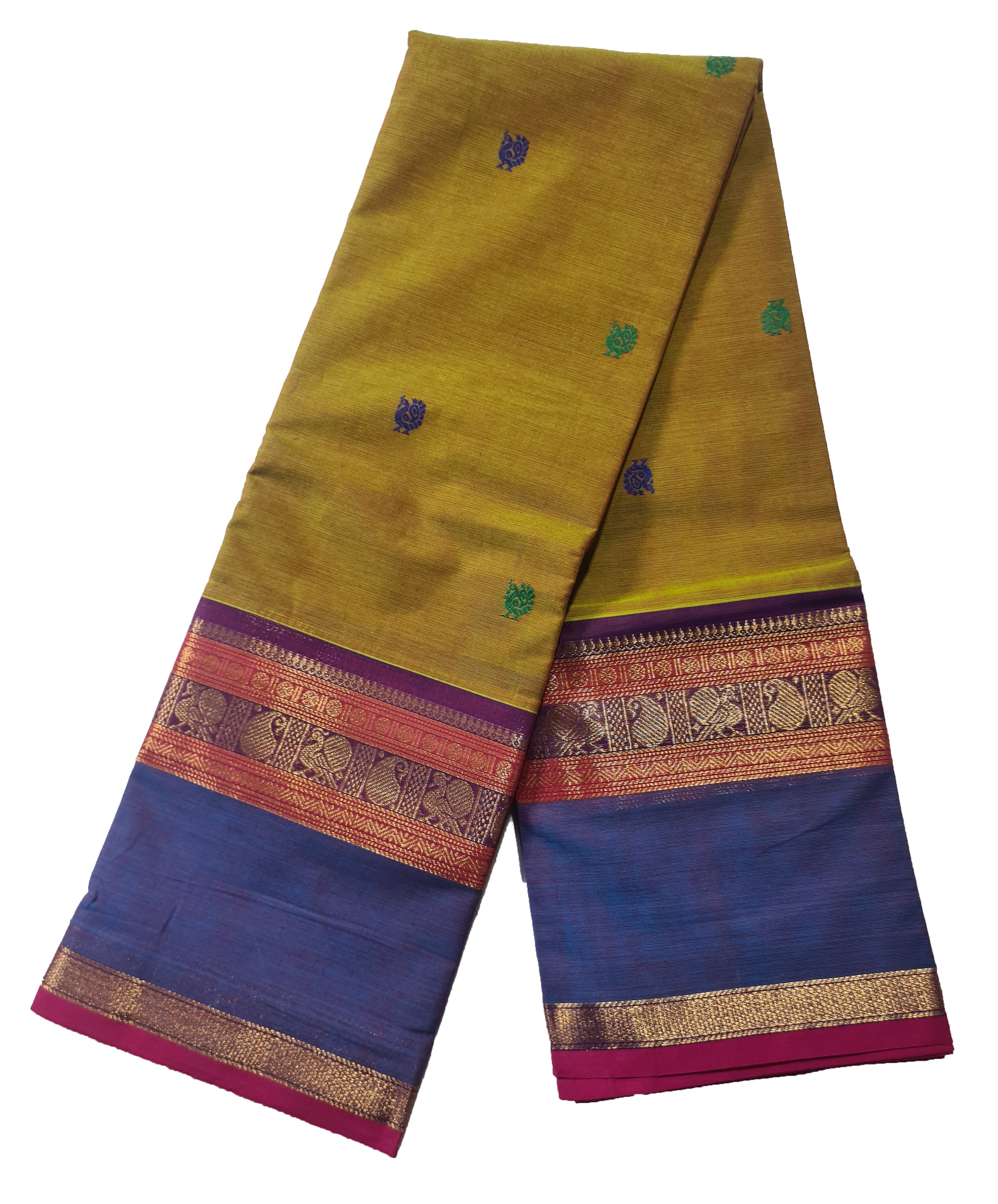 Kanchipuram Pure Rich Cotton Saree with Blouse