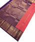 Kanchi Vegan Silk Saree With Contrast Blouse and Rich Jari Pallu