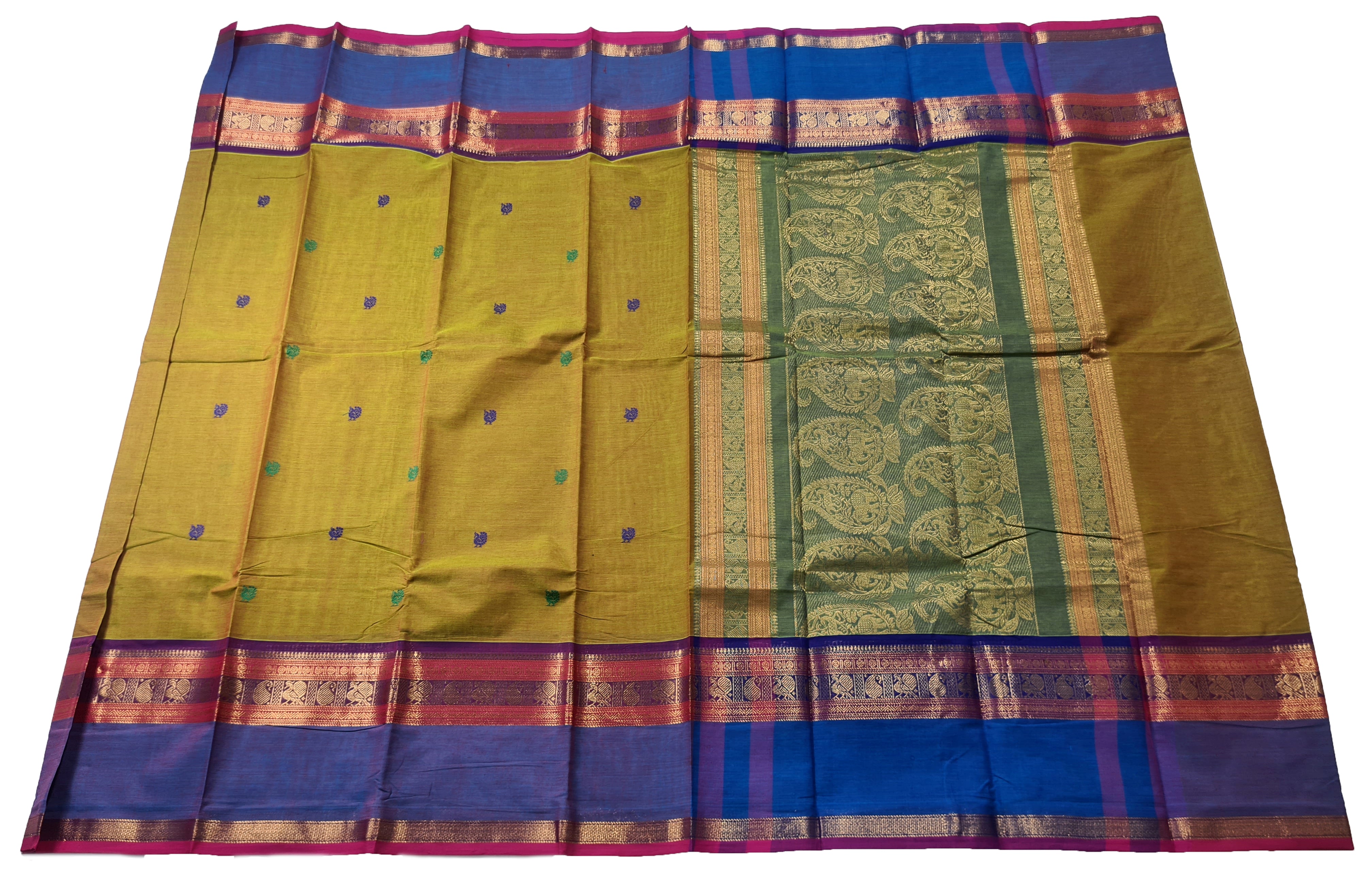Kanchipuram Pure Rich Cotton Saree with Blouse