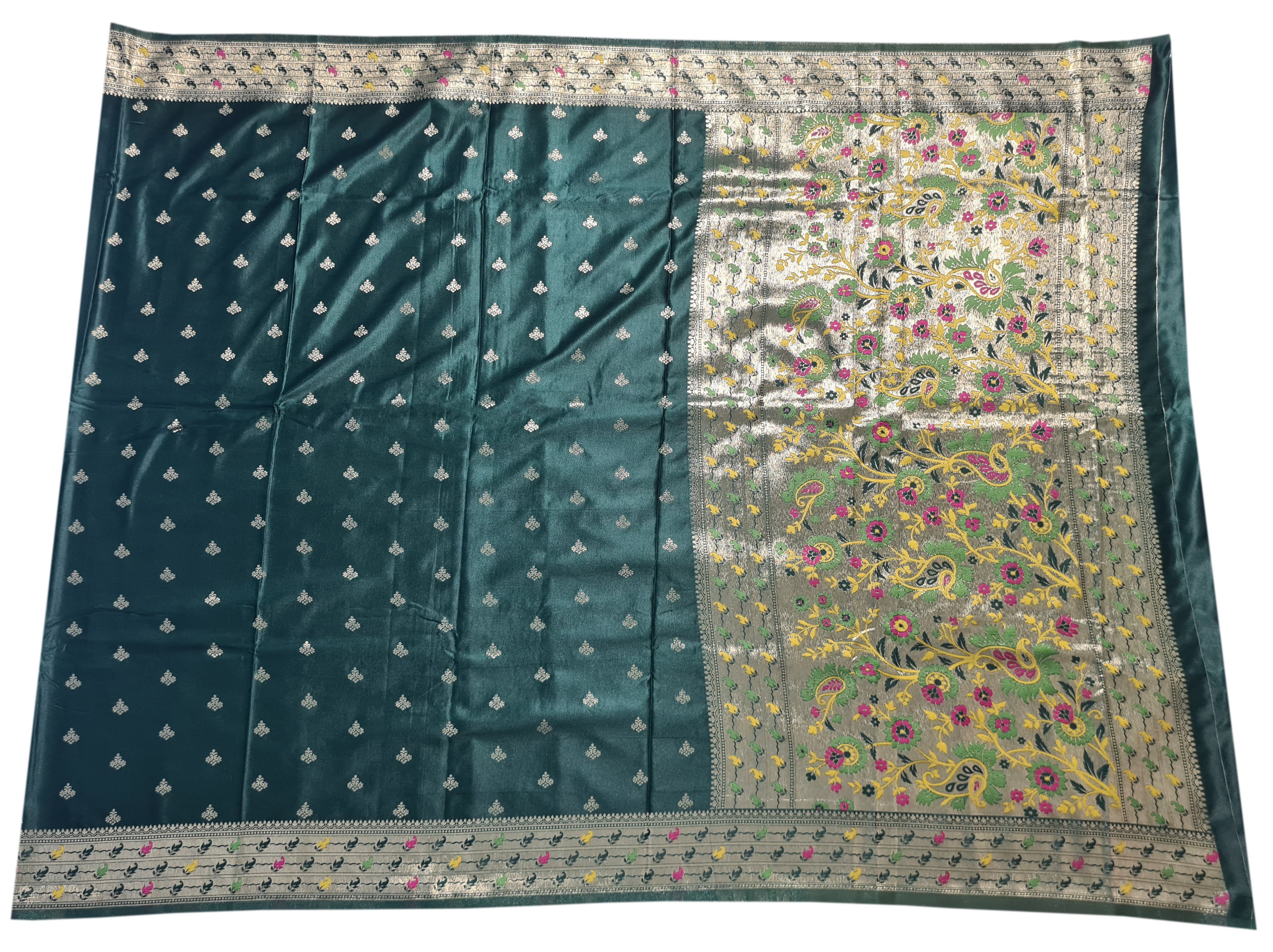 Bengaluru Crape Antic Silk Meena Sarees
