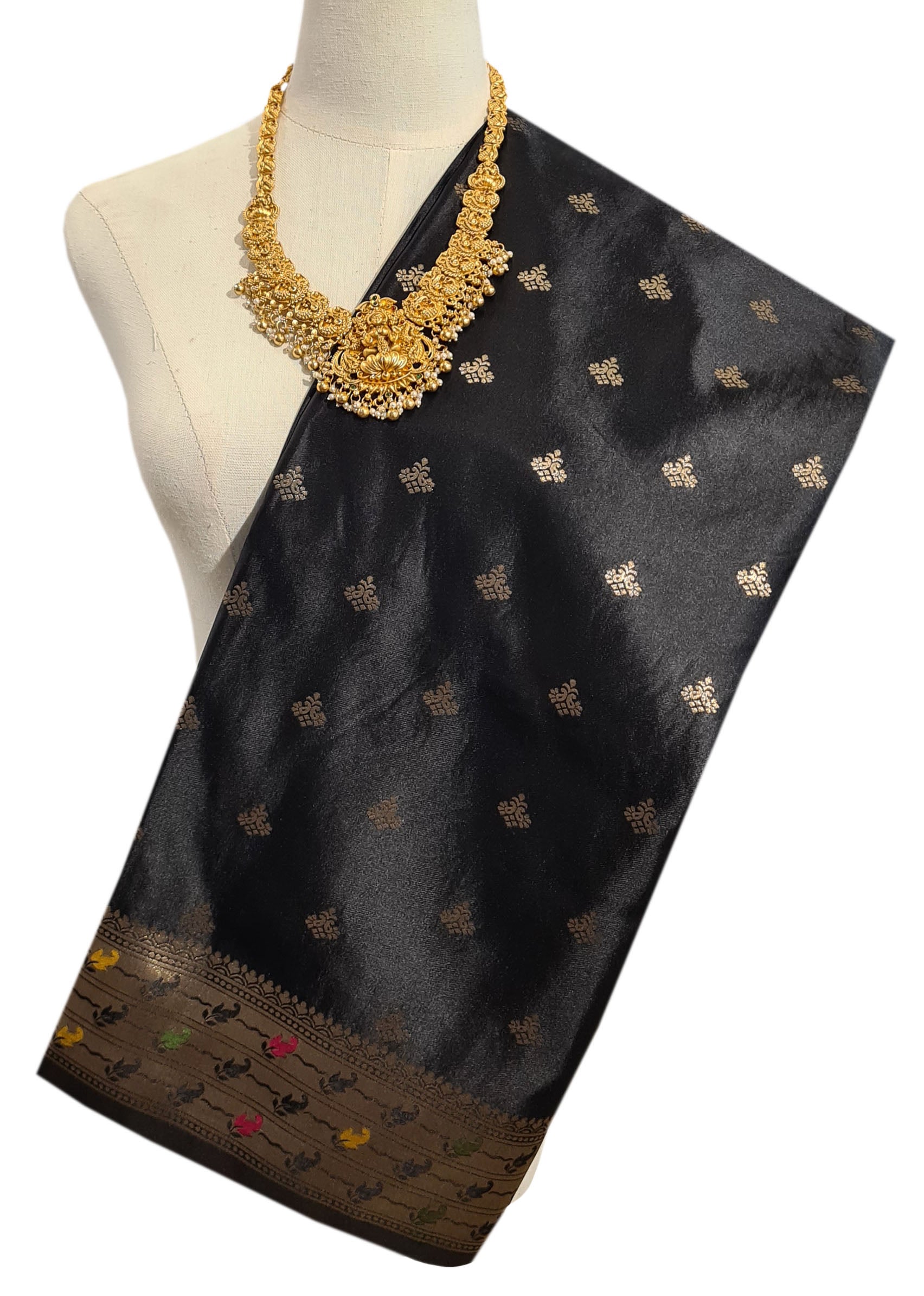 Bengaluru Crape Antic Silk Meena Sarees