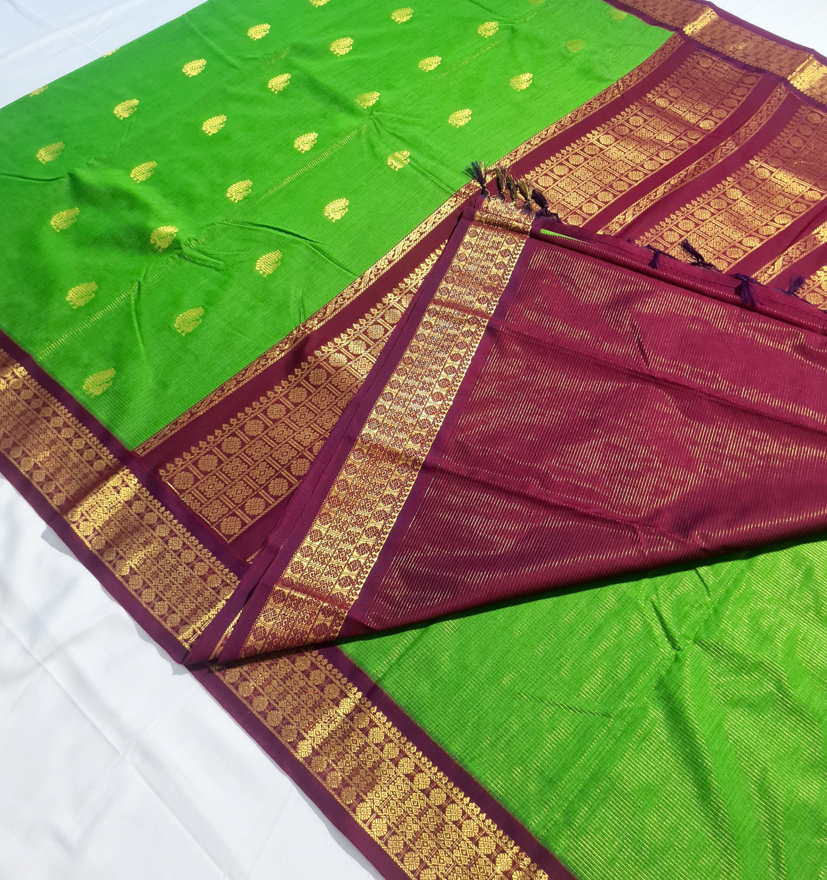 Kanchipuram Agarlic Cotton Sarees