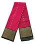 Kanchi Vegan Silk Saree With Contrast Blouse and Rich Jari Pallu