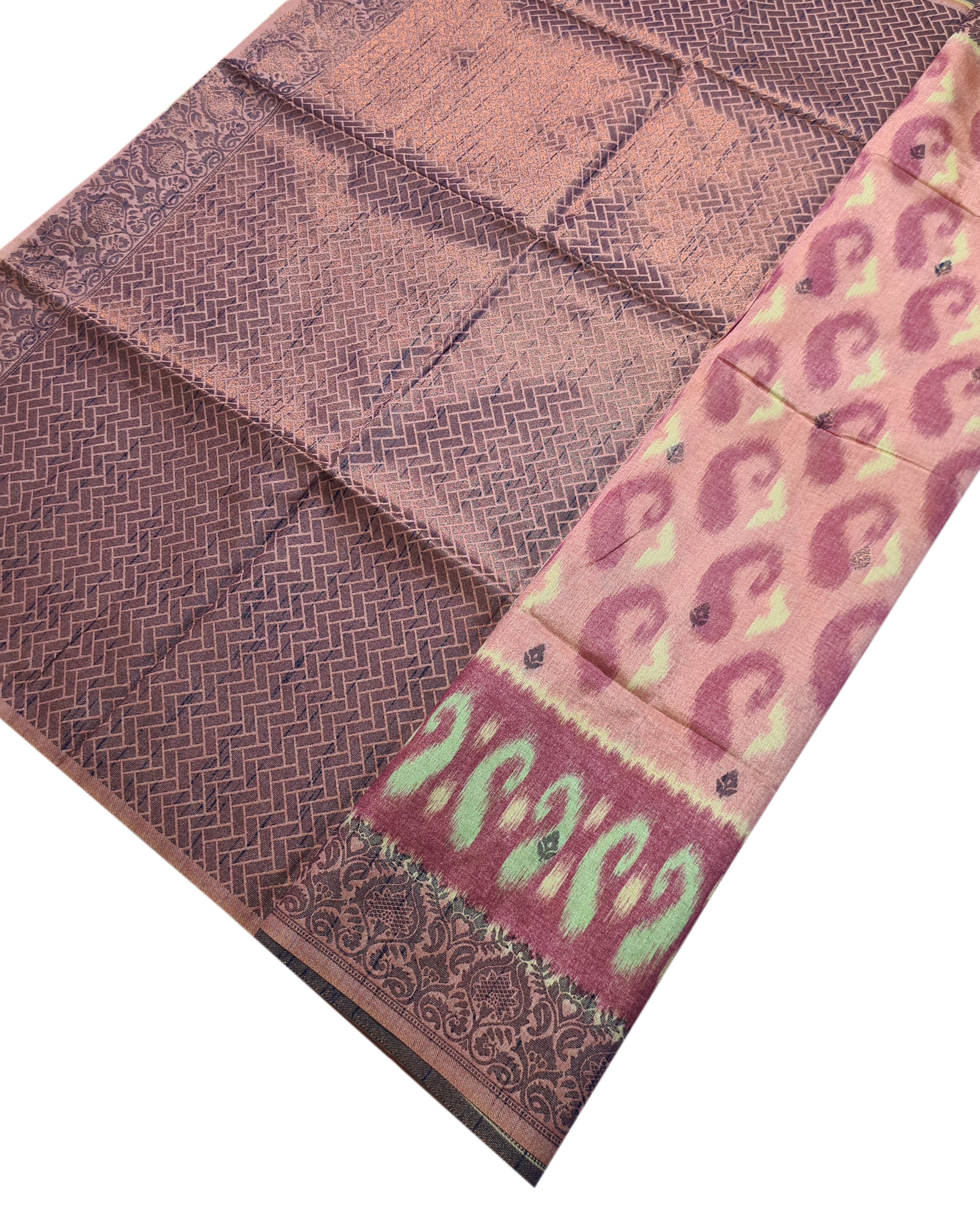 Semi Tussar Antic Design Sarees