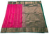 Kanchi Vegan Silk Saree With Contrast Blouse and Rich Jari Pallu