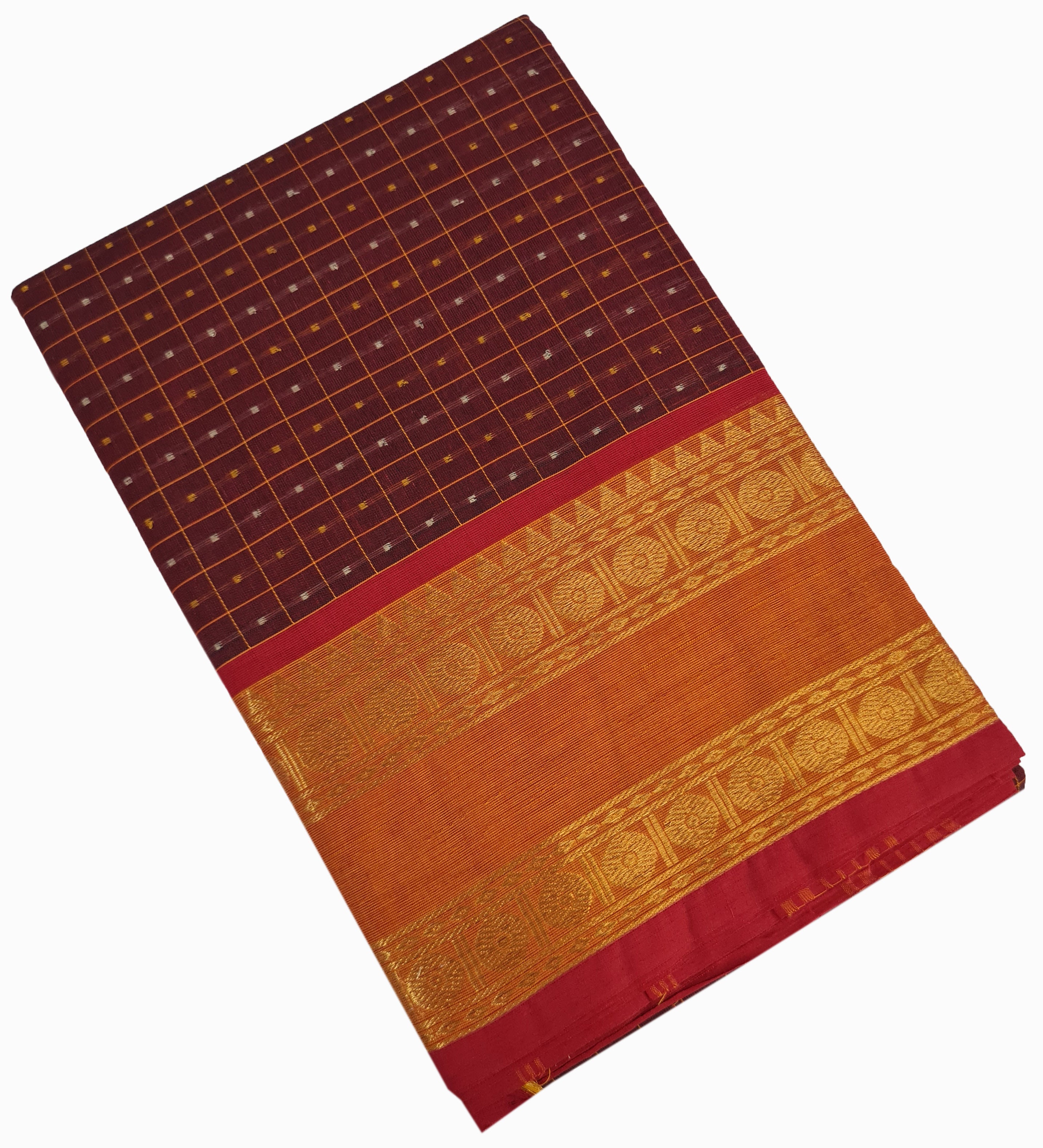 Kanchipuram Cotton Saree With Blouse