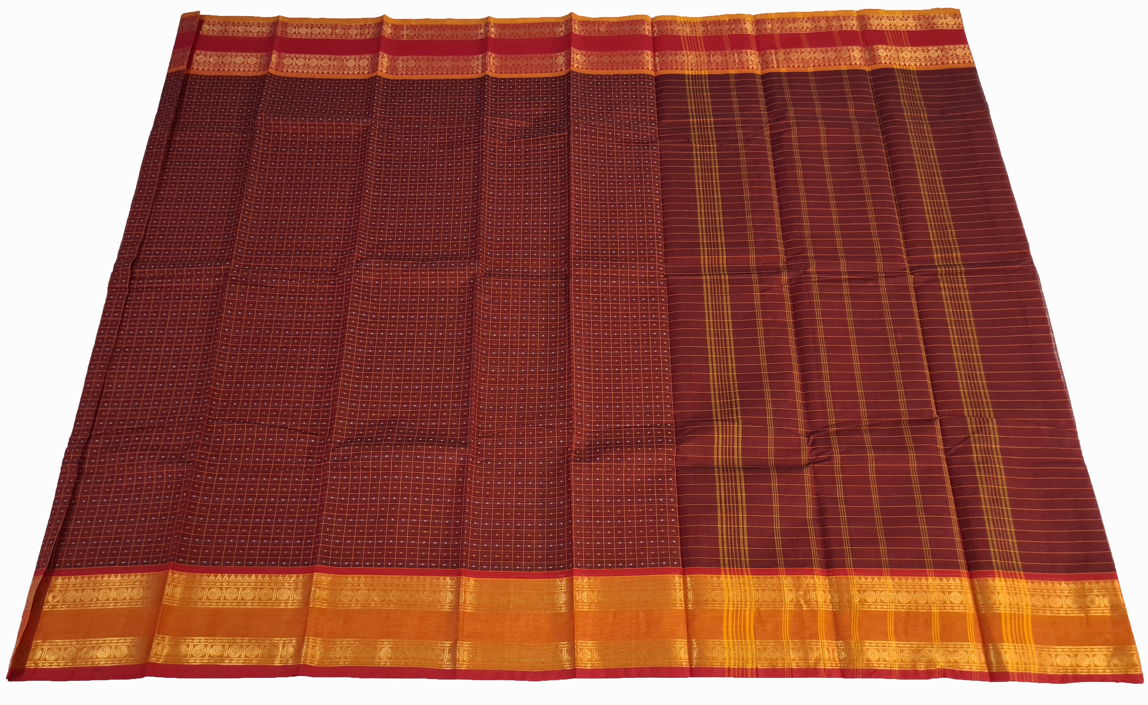 Kanchipuram Cotton Saree With Blouse