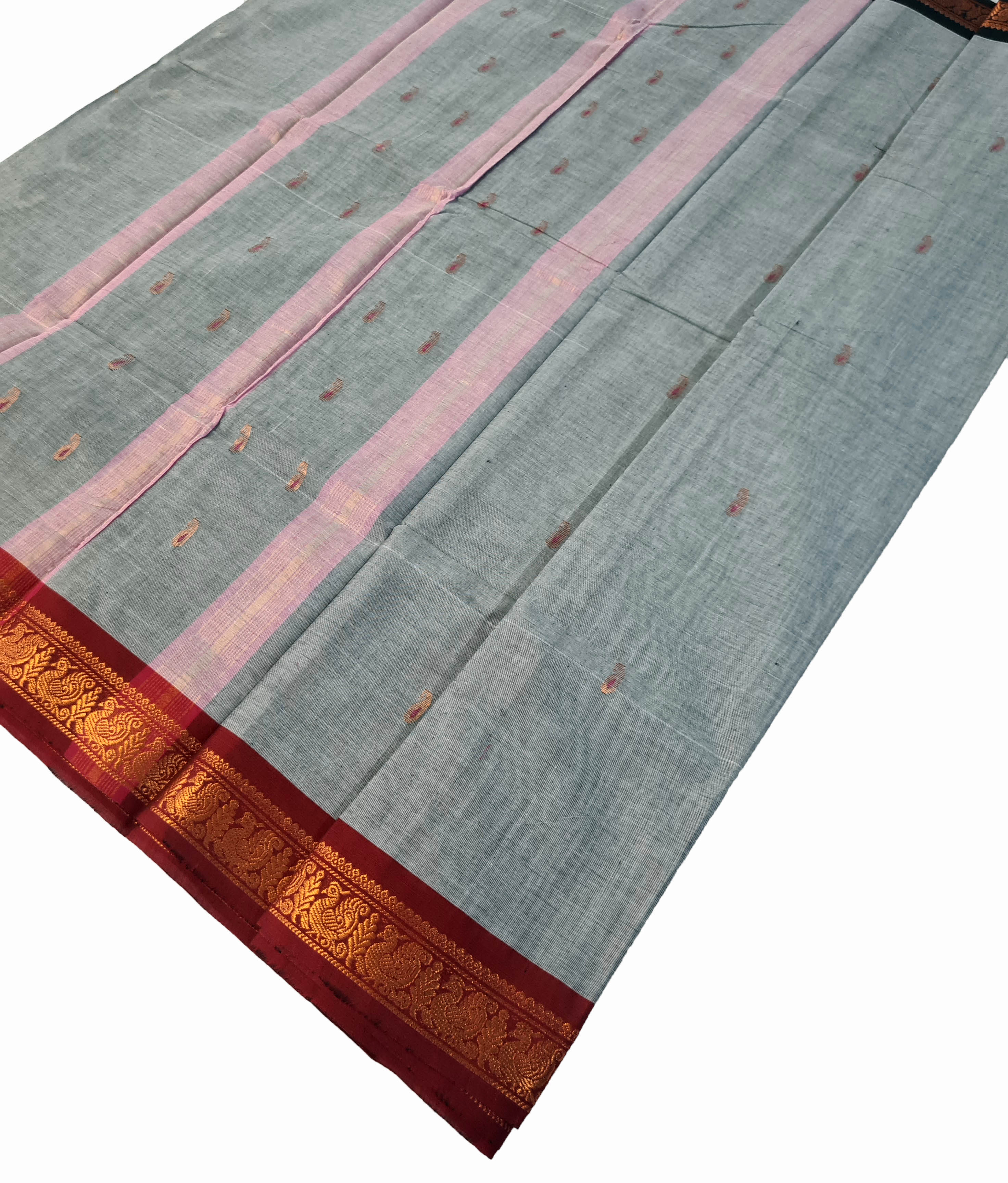 Kanchipuram Cotton Saree With Blouse
